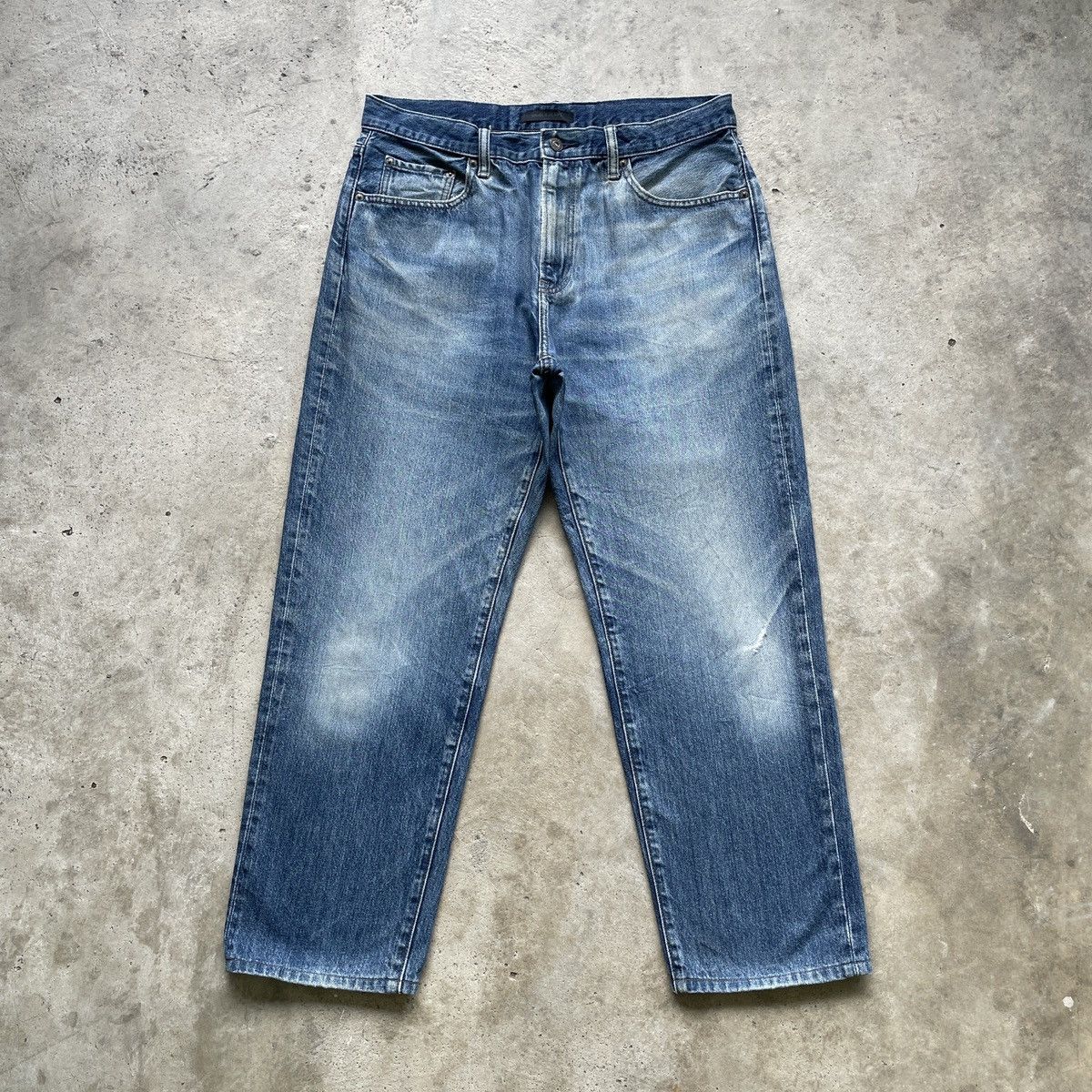 Japanese Brand Vintage Japanese Brand Faded Denim Jeans Pants W34x27 Size US 34 / EU 50 - 1 Thumbnail