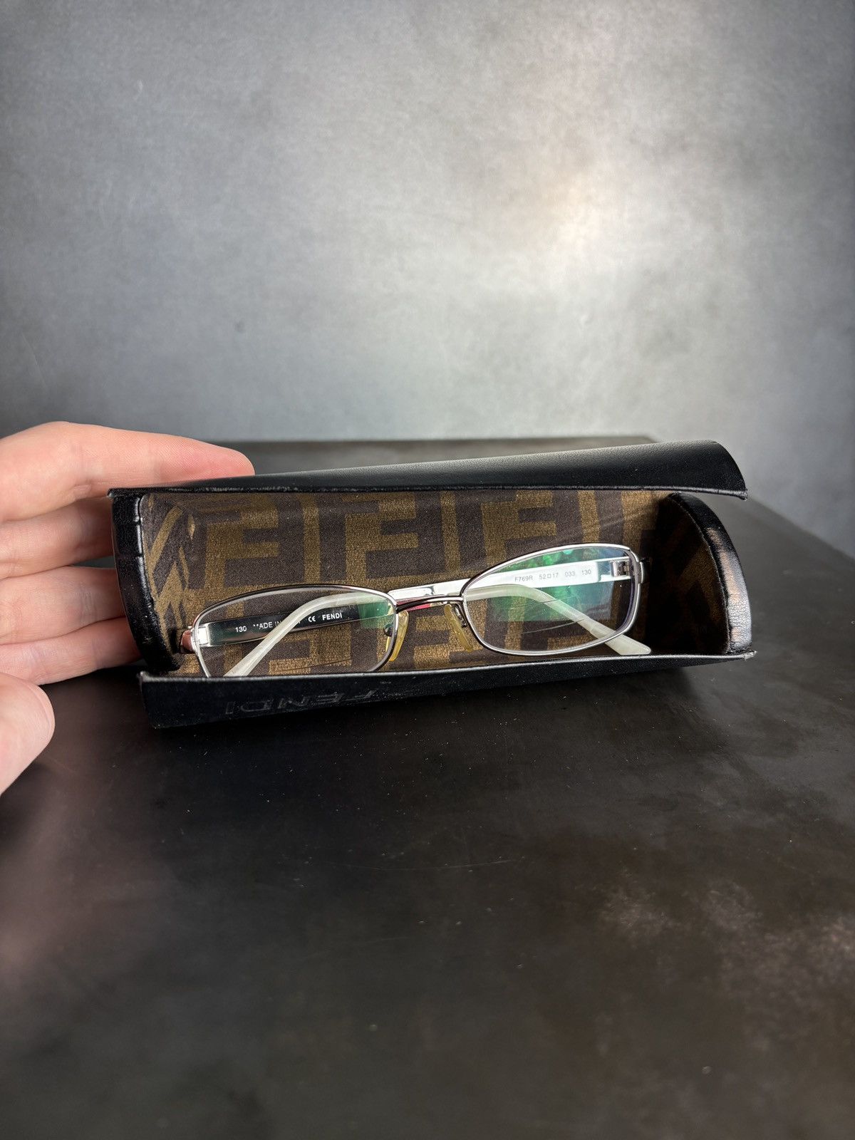 Fendi Vintage Fendi Glasses with Case Chrome Metal F769R Jewel Size ONE SIZE - 2 Thumbnail