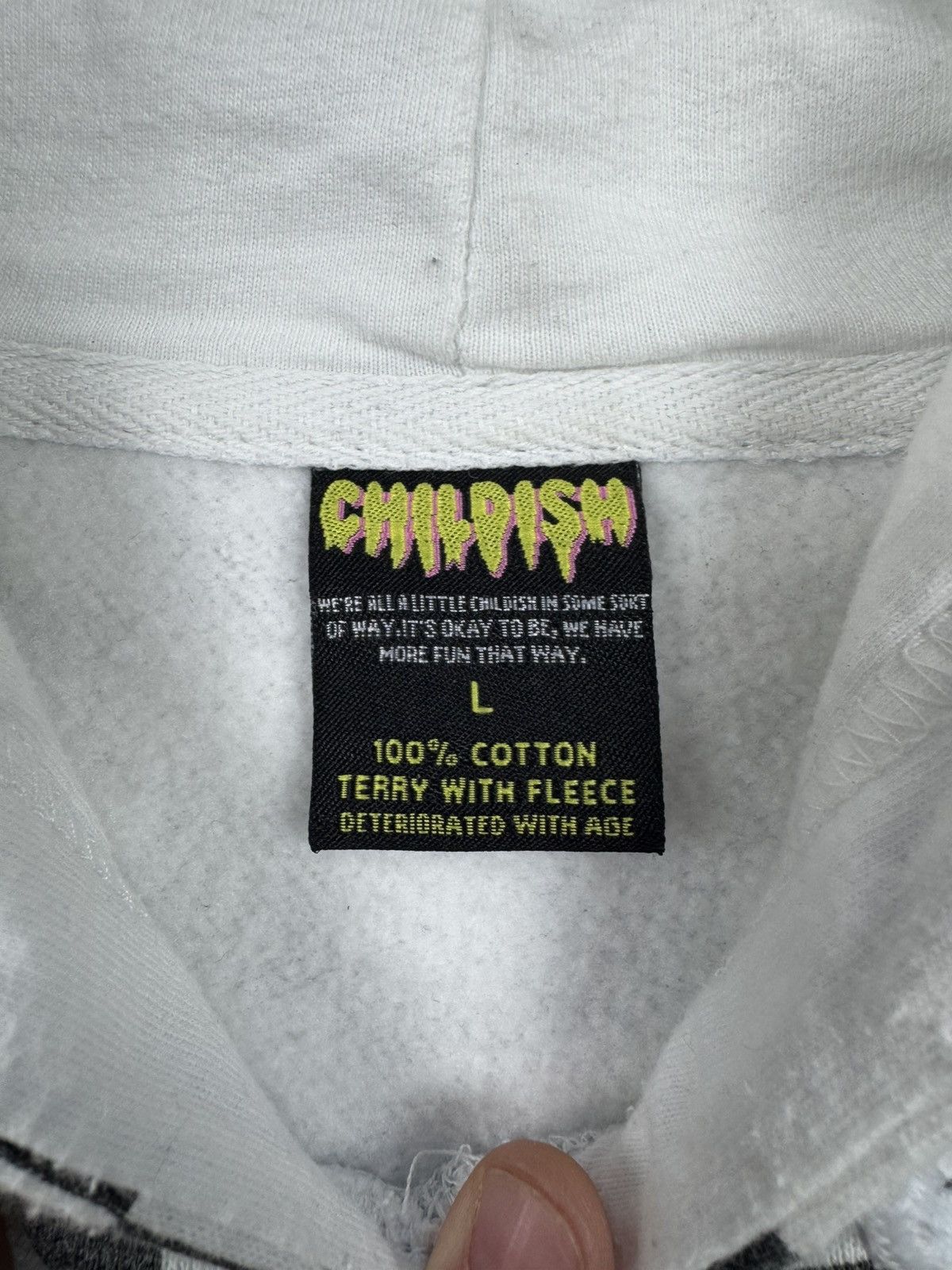CHILDS Childish TGF Hoodie Checkered Box Logo Y2K Skategang Size US L / EU 52-54 / 3 - 15 Thumbnail