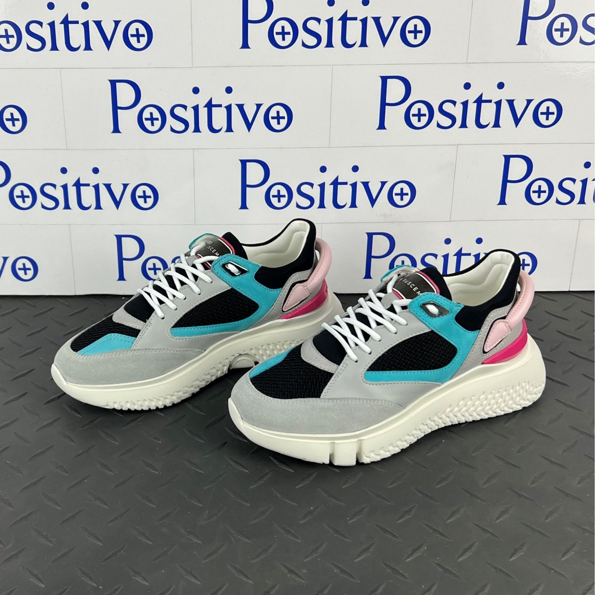 Buscemi Buscemi Womens Veloce Grey Trio Leather Sneakers US 7 SAMPLE Size US 7 / IT 37 - 2 Thumbnail