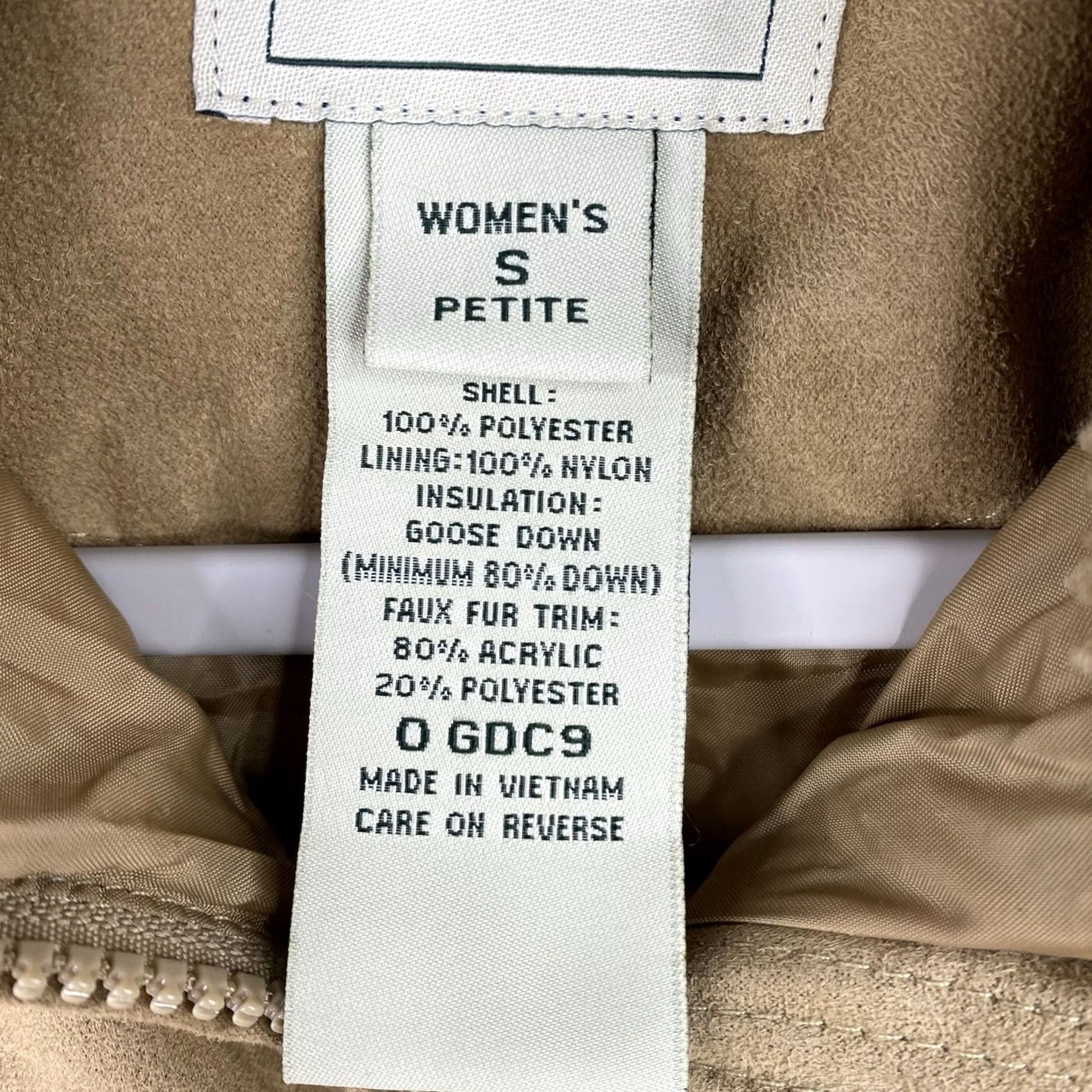 Vintage LL Bean Jacket Womens PS Petite Brown Down Parka Coat Hooded Faux Fur/Suede Mid-Length Casual Womens Vestige Vintage: No Size S / US 4 / IT 40 - 3 Thumbnail