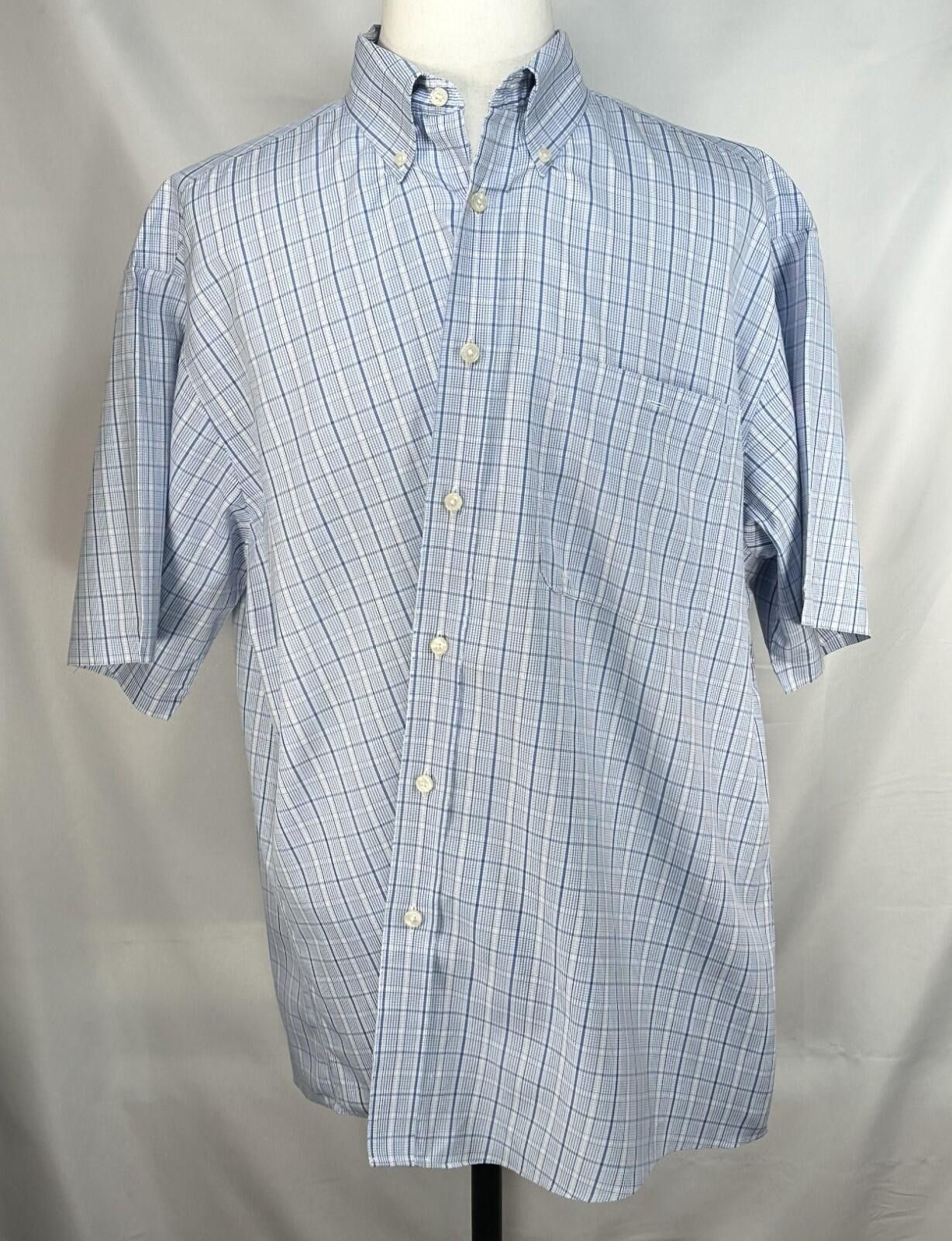 Orvis Orvis Checked 100% Cotton Oxford Button Up Blue Mens XL Size US XL / EU 56 / 4 - 1 Thumbnail