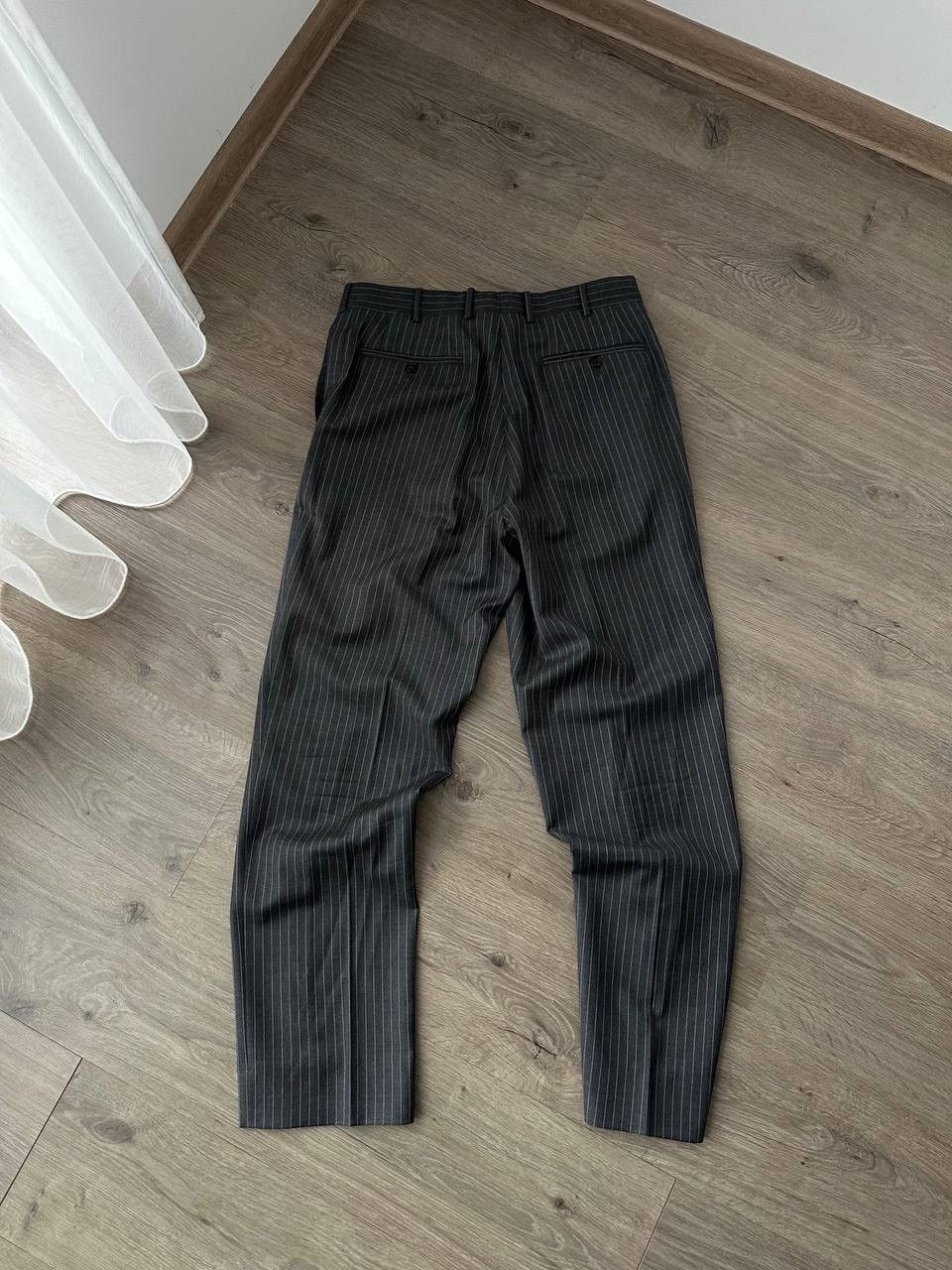 Corneliani × Vintage Vintage Corneliani Lana Extrafine Gray Striped 48R Suit Size 48R - 20 Thumbnail