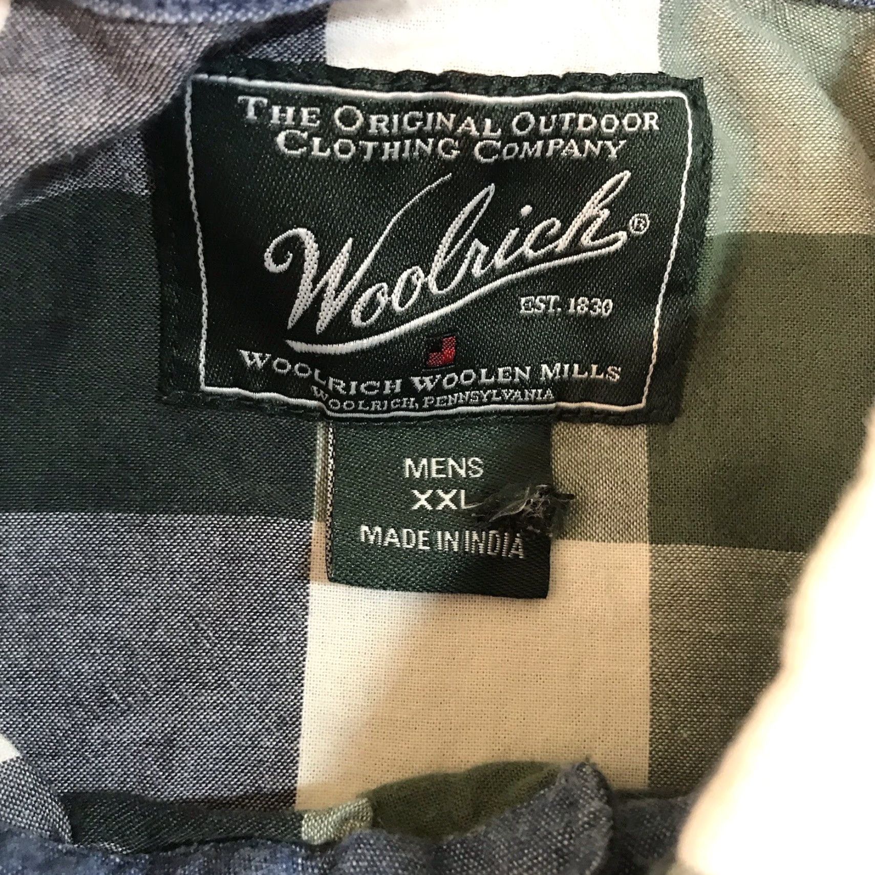 Vintage Woolrich Men's Short Sleeve Button-Up Shirt Plaid Green White Casual 2XL Size US XXL / EU 58 / 5 - 3 Thumbnail