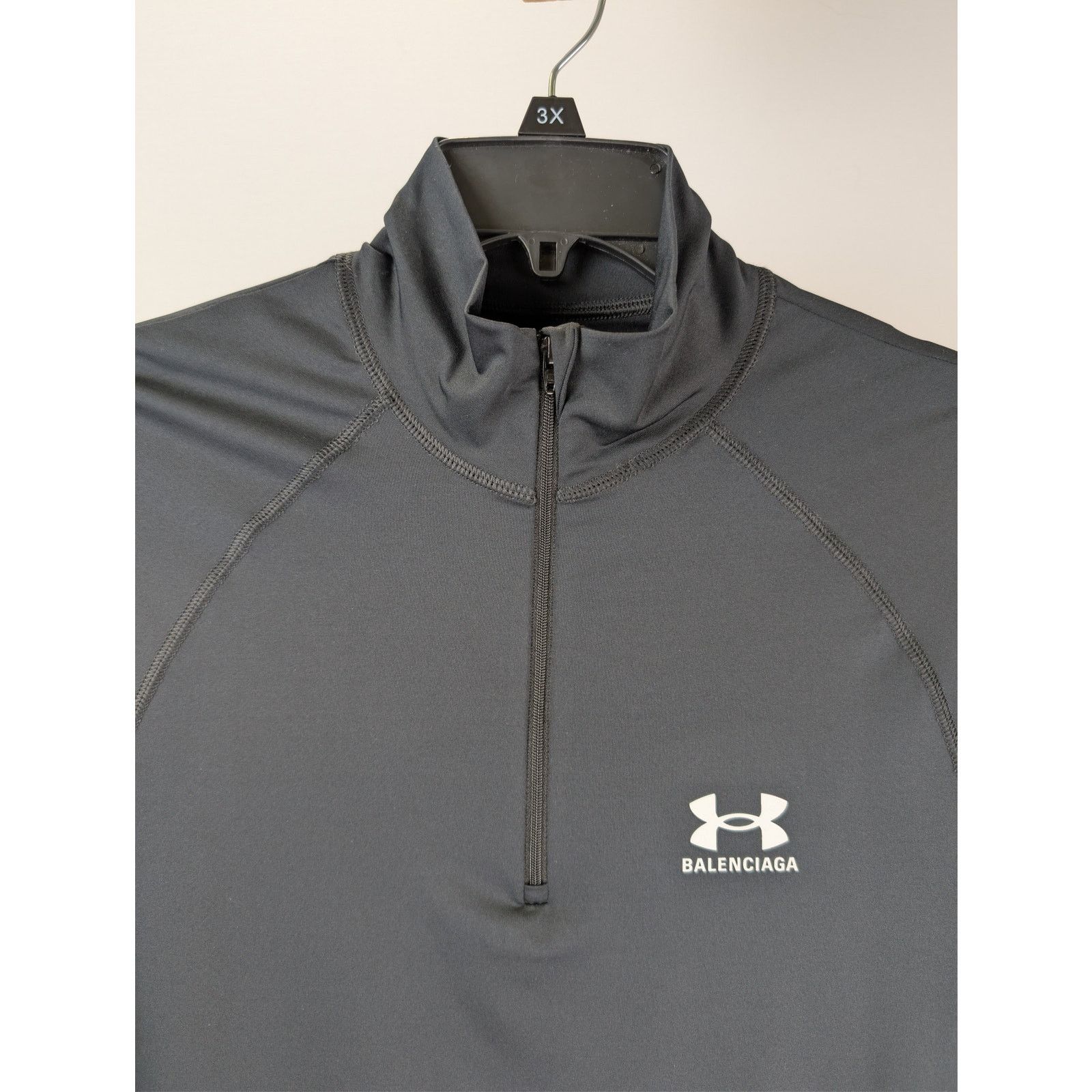 Balenciaga × Under Armour o1rshd1 Light Spandex UA Zip up Jacket in Black/White Size US XL / EU 56 / 4 - 7 Thumbnail