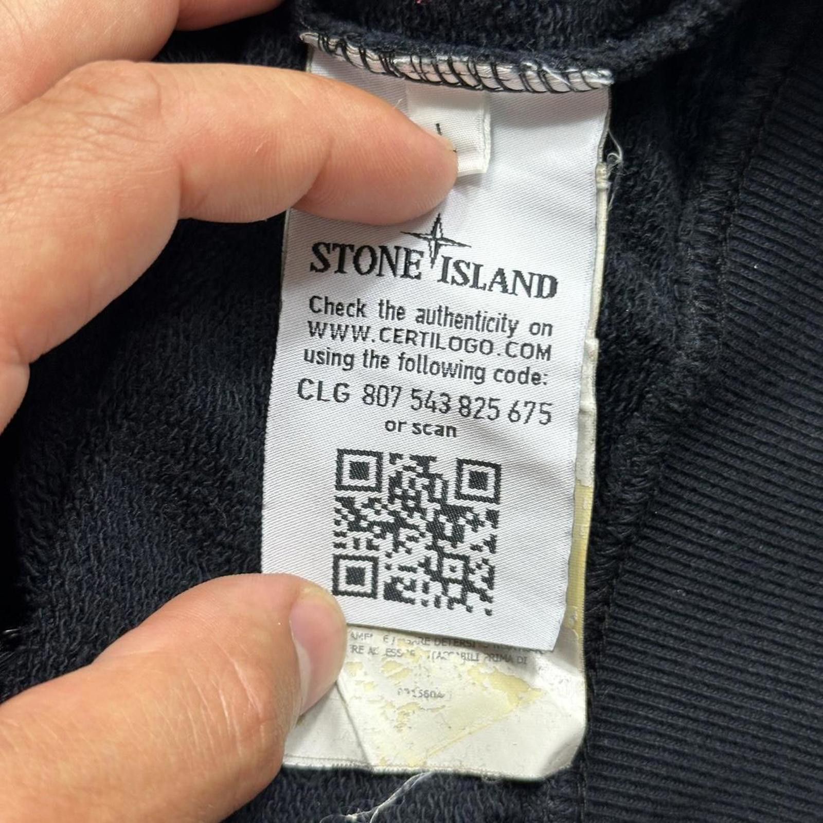 Stone Island Stone Island Navy Heavy Cotton Zip-up Hoodie - M/L Size US M / EU 48-50 / 2 - 5 Thumbnail
