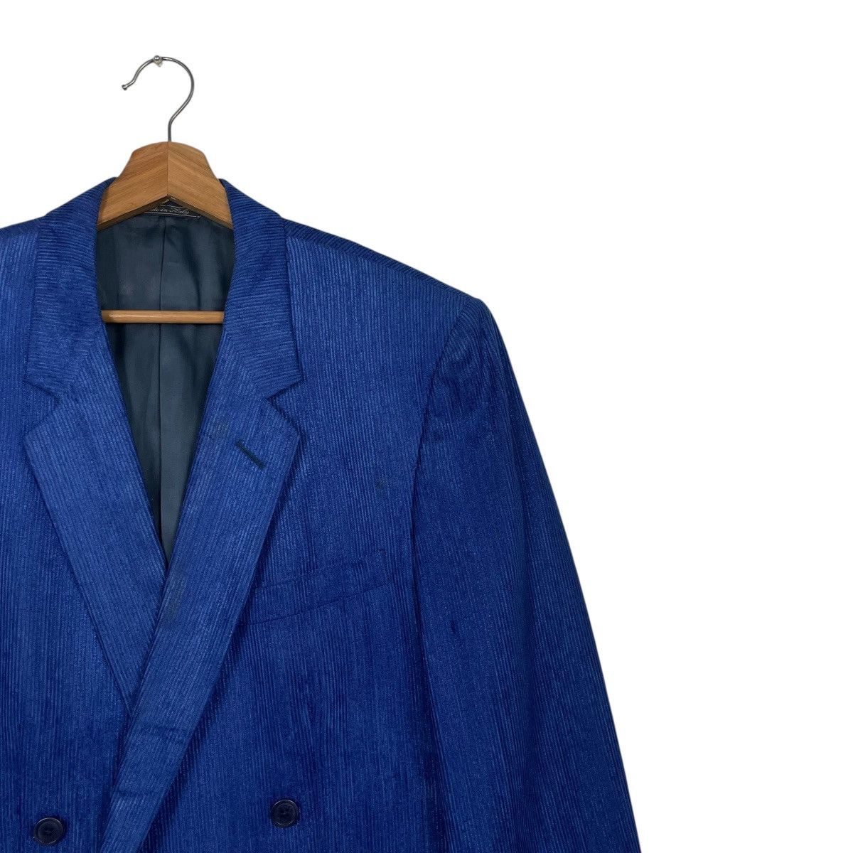 Versace Vintage Blue Gianni Versace Double Breasted Wool Jacket Size US S / EU 44-46 / 1 - 5 Thumbnail