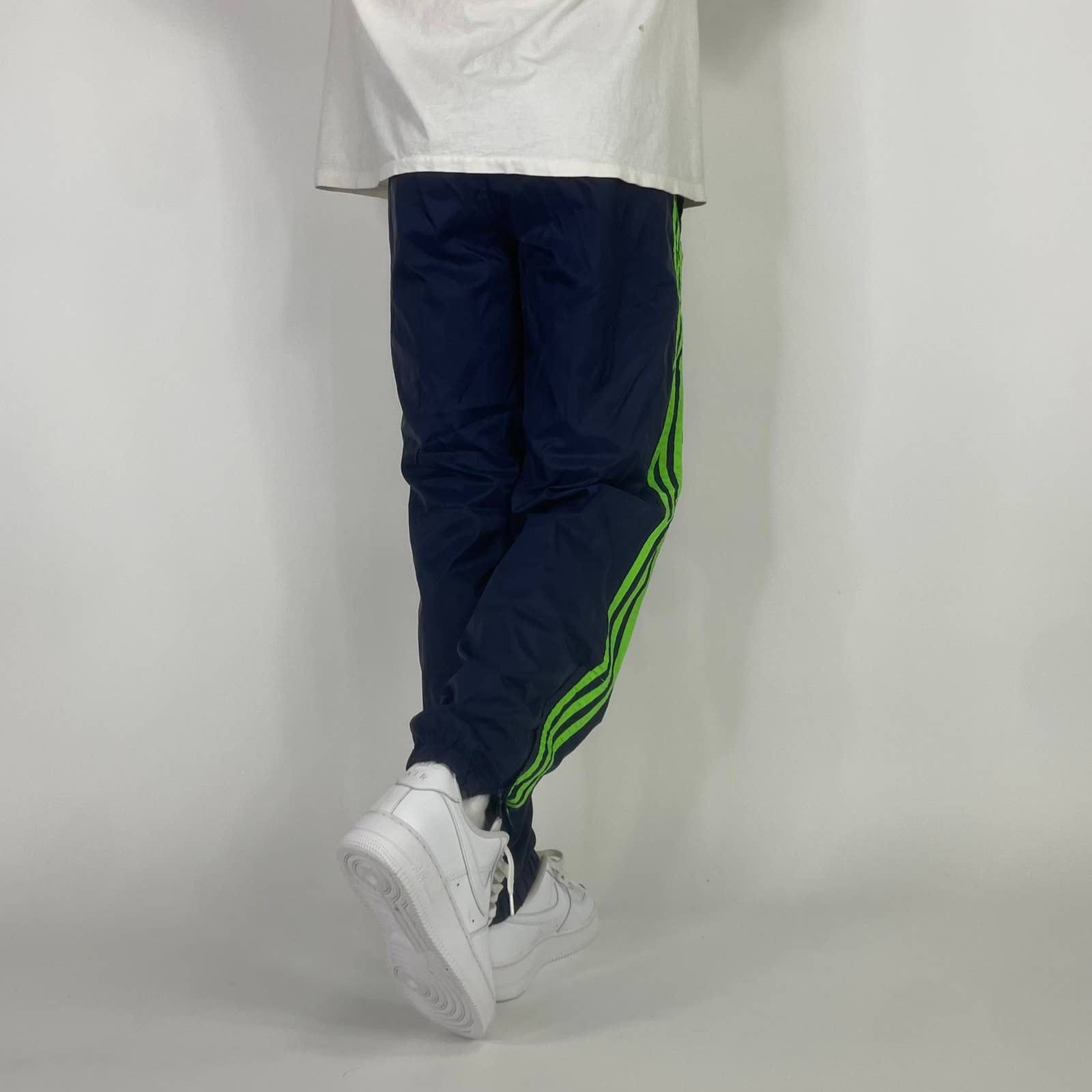 Adidas Super Sick Vintage Adidas Blue Nylon Retro 90's Sweatpants Size US 30 / EU 46 - 2 Thumbnail