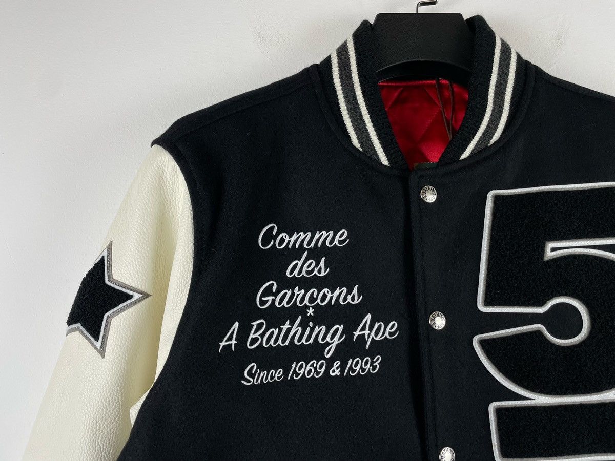 Bape × Comme des Garcons Comme Des Garcons x Bape AW25 Varsity Jacket Size US M / EU 48-50 / 2 - 8 Thumbnail