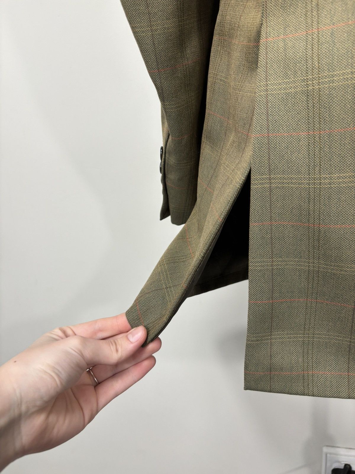Burberry Vintage Burberry Prince Of Wales Check Wool Blazer Jacket Size 46R - 17 Thumbnail