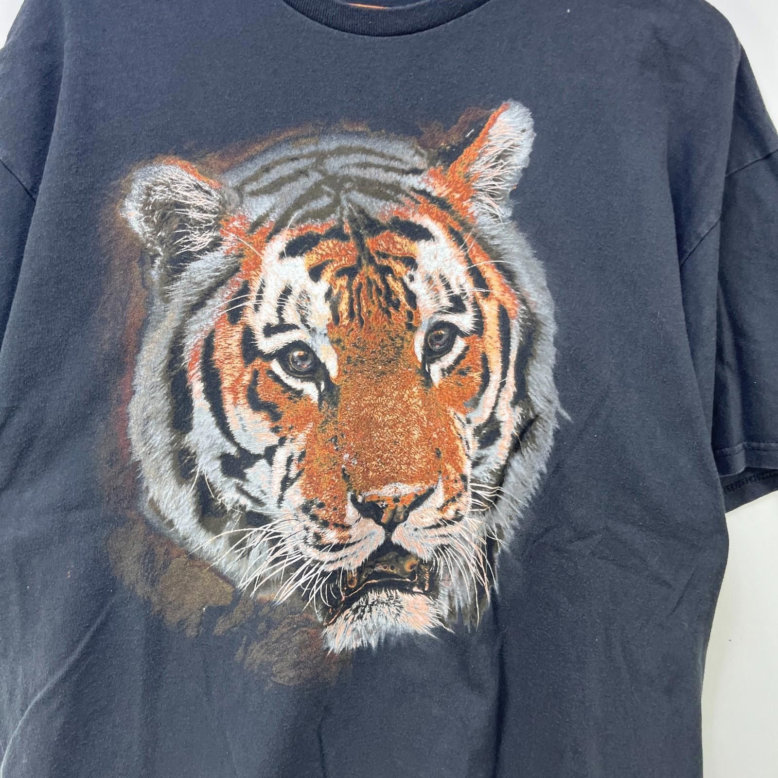 Vintage Vintage 90s Tiger Animal Nature Faded T Shirt 2XL Size US XXL / EU 58 / 5 - 2 Thumbnail