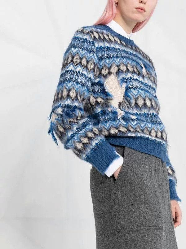 Maison Margiela Maison Margiela Colorblock Intarsia Sweater Size M / US 6-8 / IT 42-44 - 1 Thumbnail