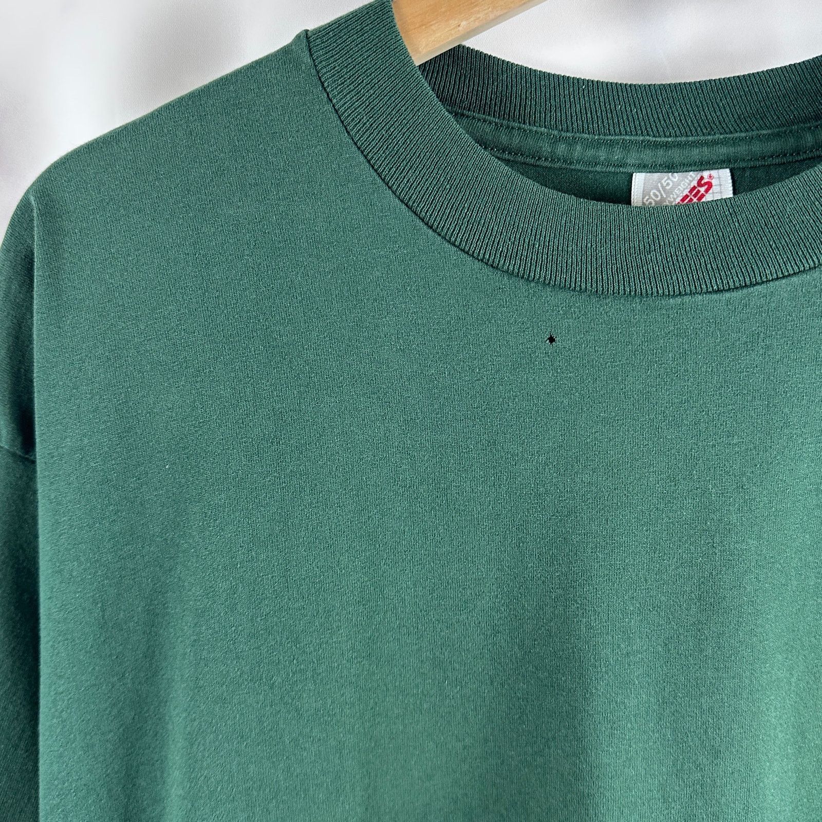 Jerzees Vintage 90s Forest Green Blank Tee Size US XL / EU 56 / 4 - 2 Thumbnail