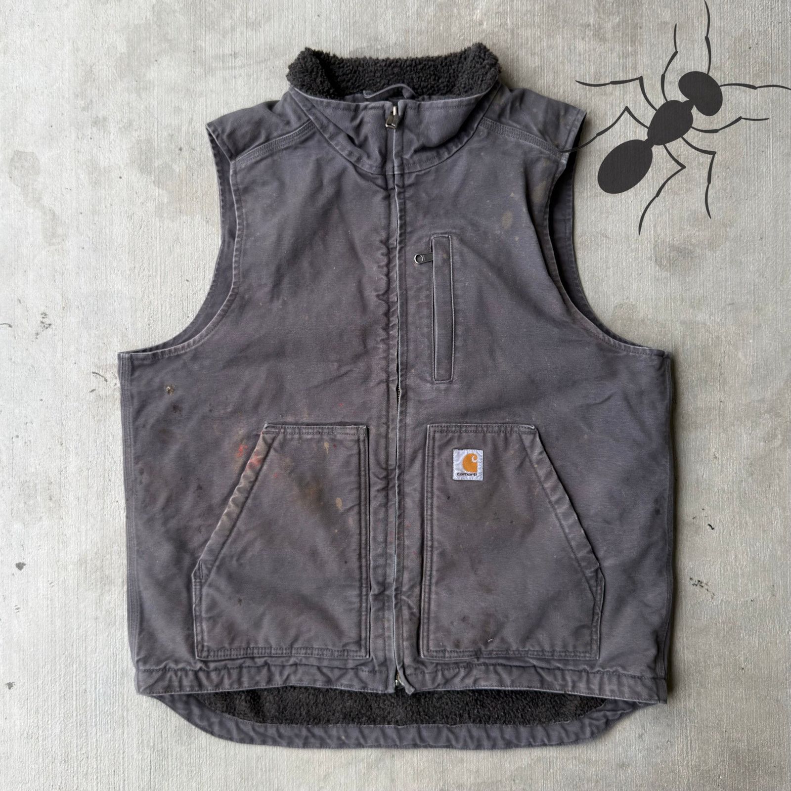 Carhartt × Vintage Carhartt GVL gray work wear vest Size US M / EU 48-50 / 2 - 1 Thumbnail