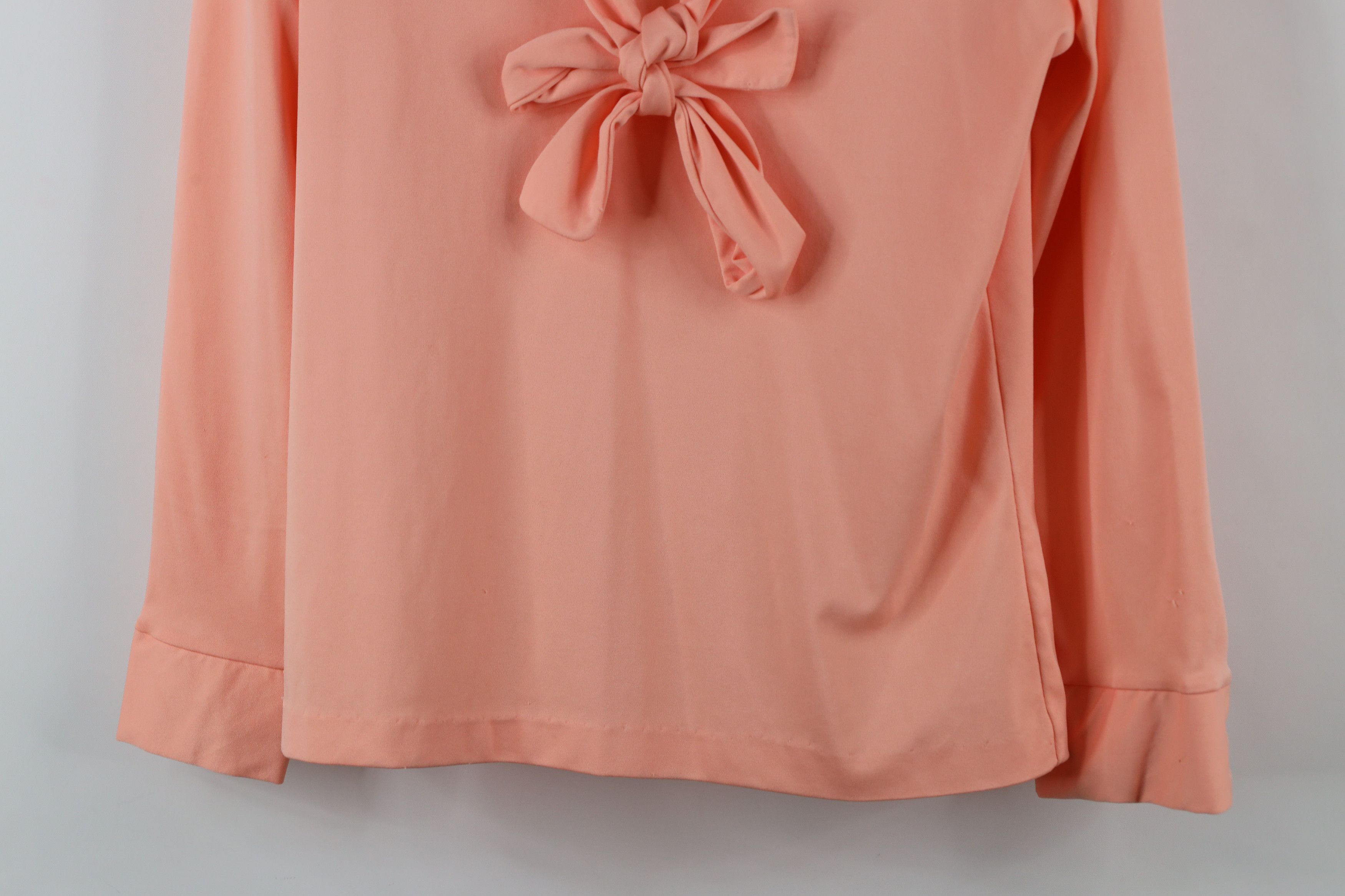 Vintage Vintage 70s Streetwear Pussybow Collared Shirt Pink USA Size XS / US 0-2 / IT 36-38 - 3 Thumbnail