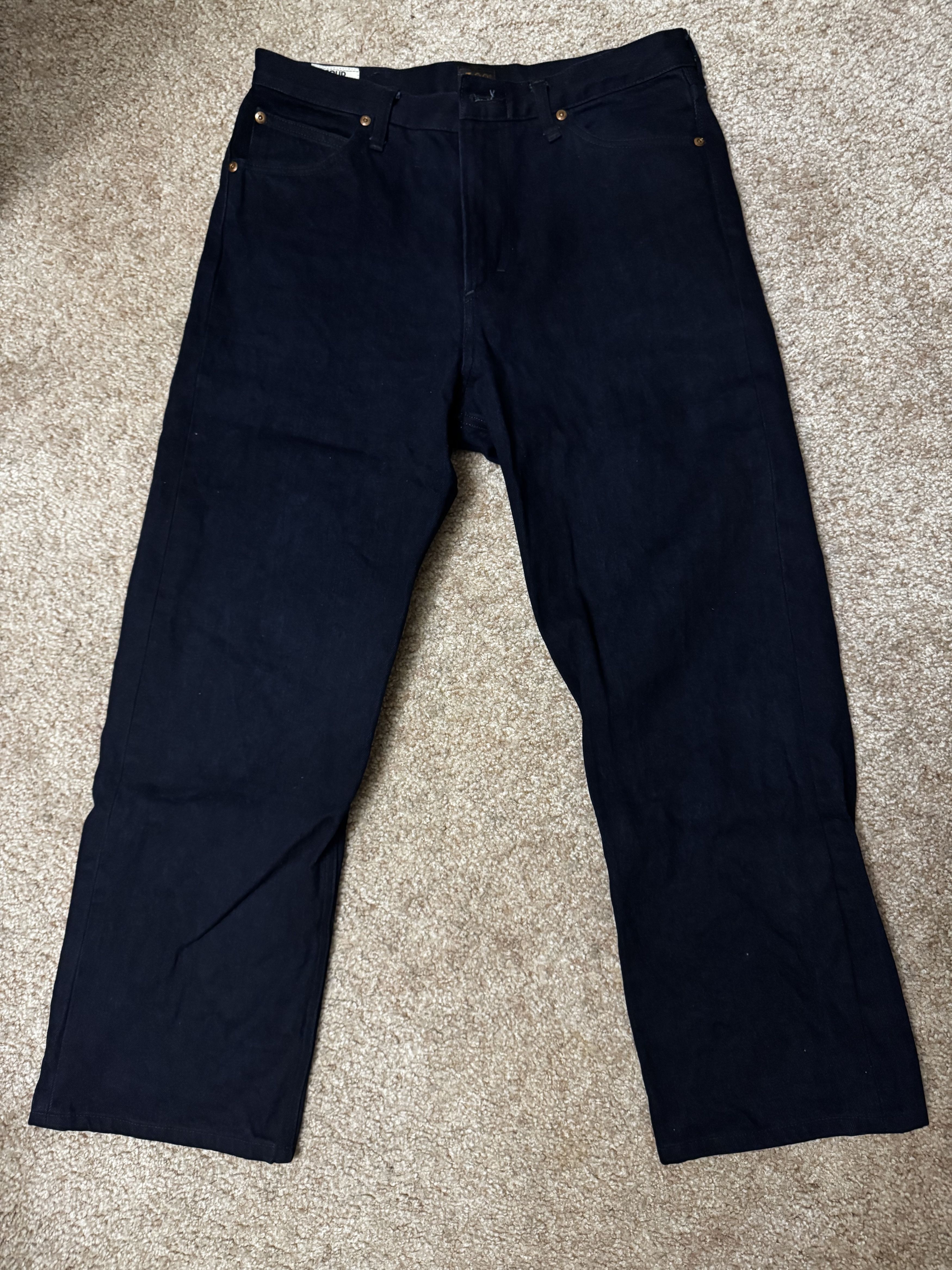 Lee Lee Rider 101 Loose Fit Selvedge Size US 31 - 2 Thumbnail