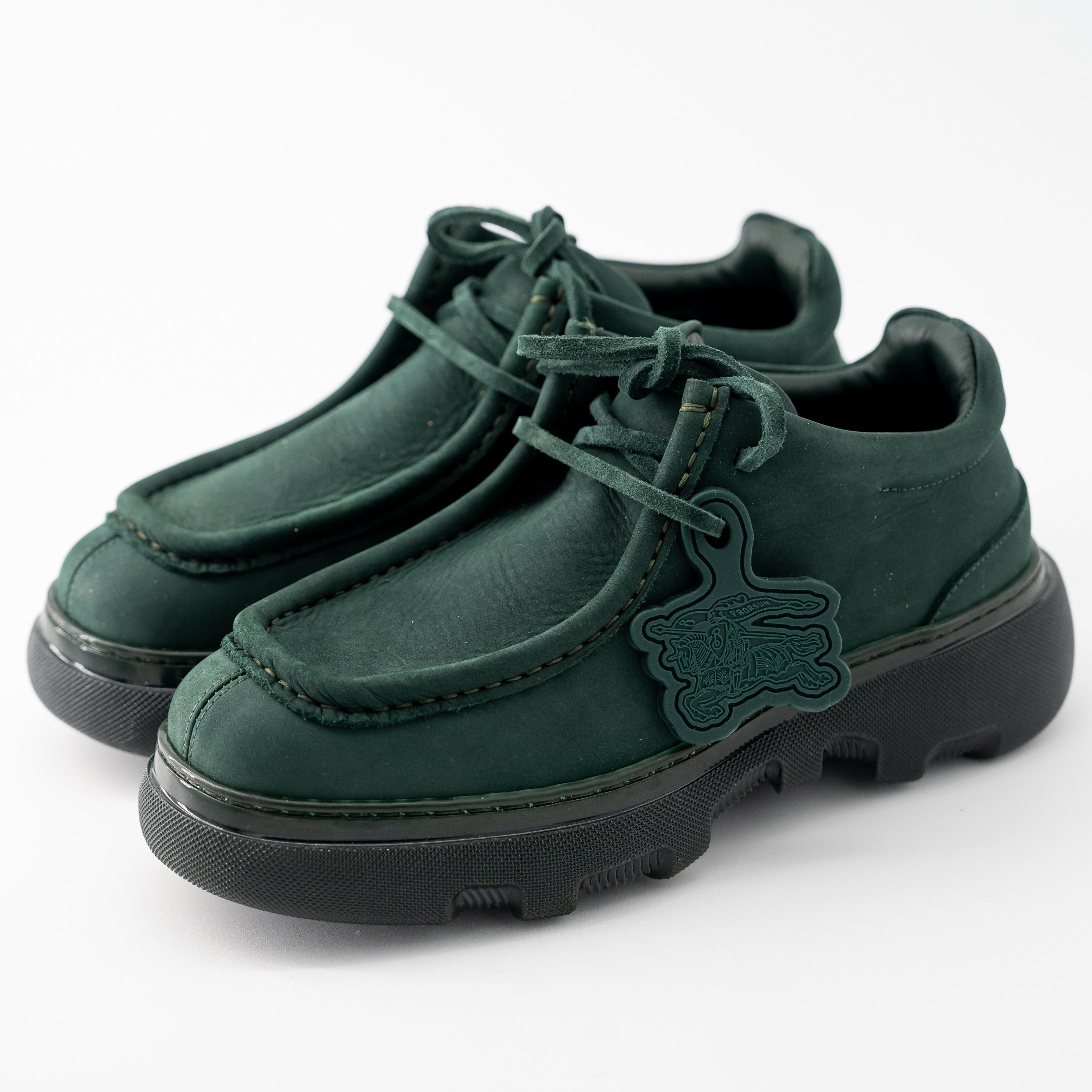 Burberry size 39.5 / 9.5us Burberry Creeper Lace Up Vine Green Boots Size US 9.5 / IT 39.5 - 1 Thumbnail