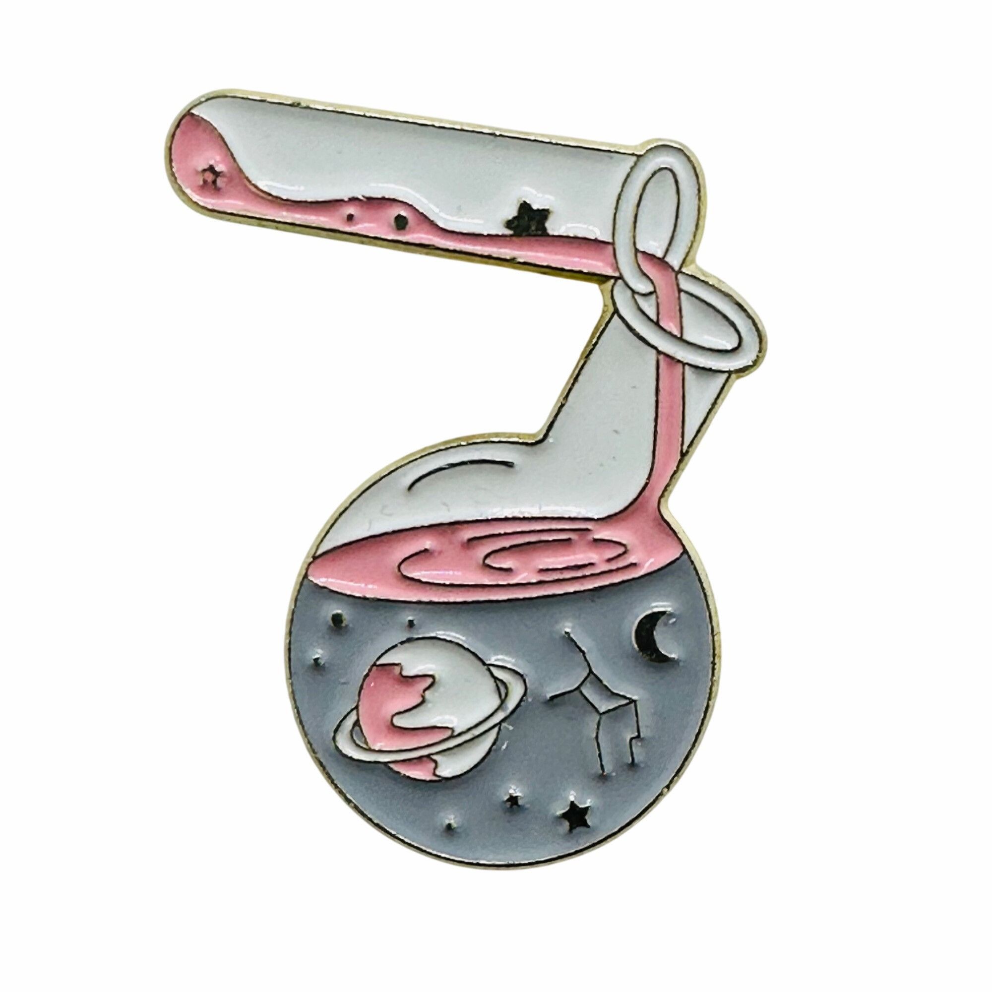 Other Science Themed Enamel Pin Broch Moon Stars Experiment Bottle Size ONE SIZE - 4 Thumbnail