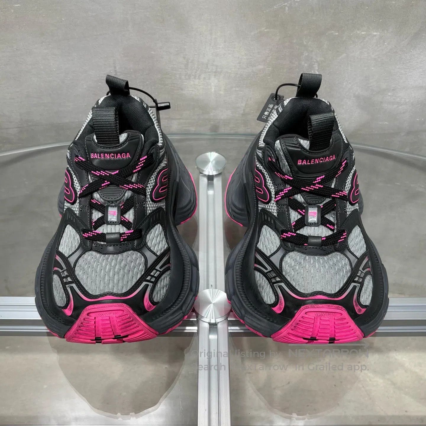 Balenciaga Balenciaga Thick-soled dad shoes in black and pink Size US 4.5 / IT 34.5 - 2 Thumbnail