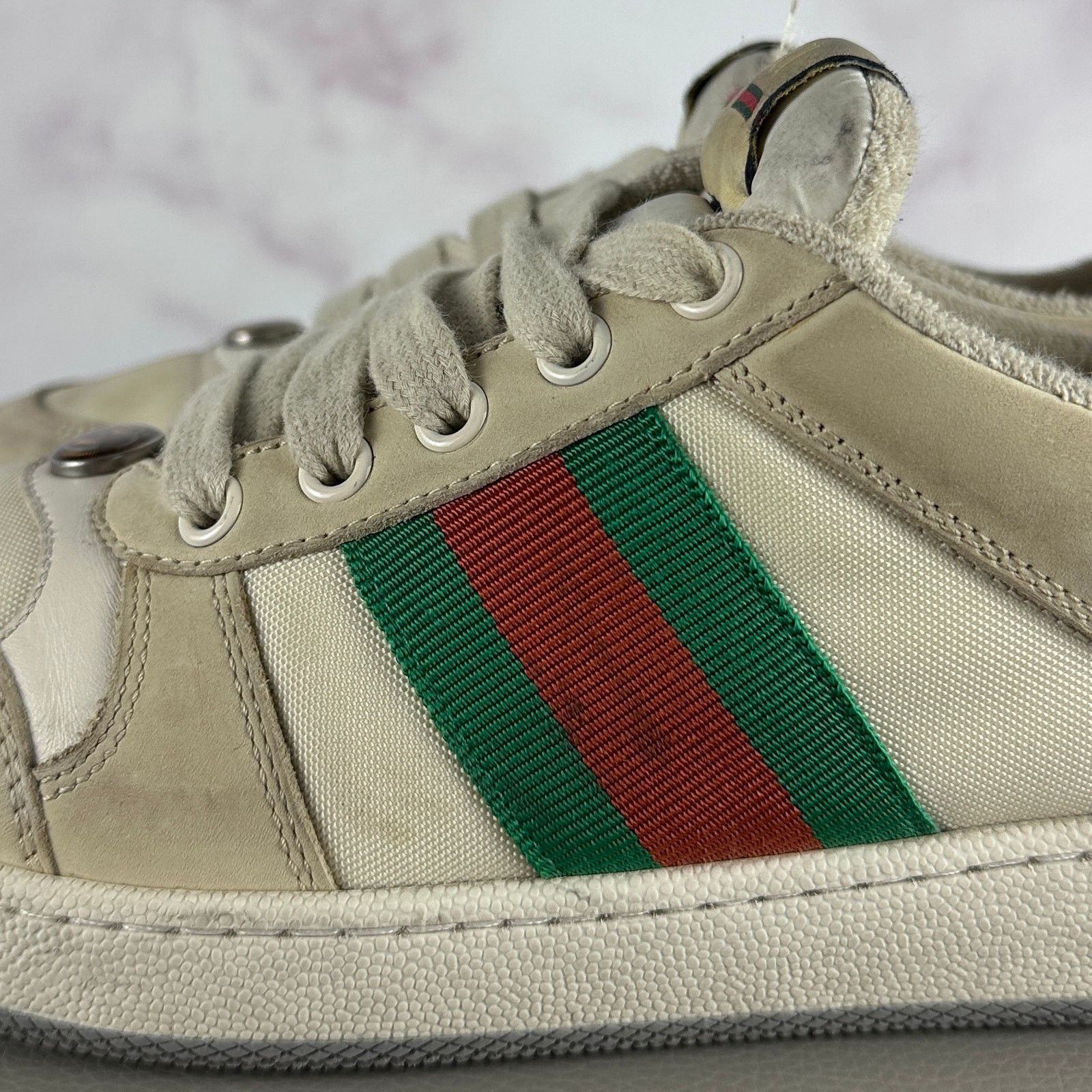 Gucci GG Screener Low Cream Size US 6 / IT 36 - 3 Thumbnail