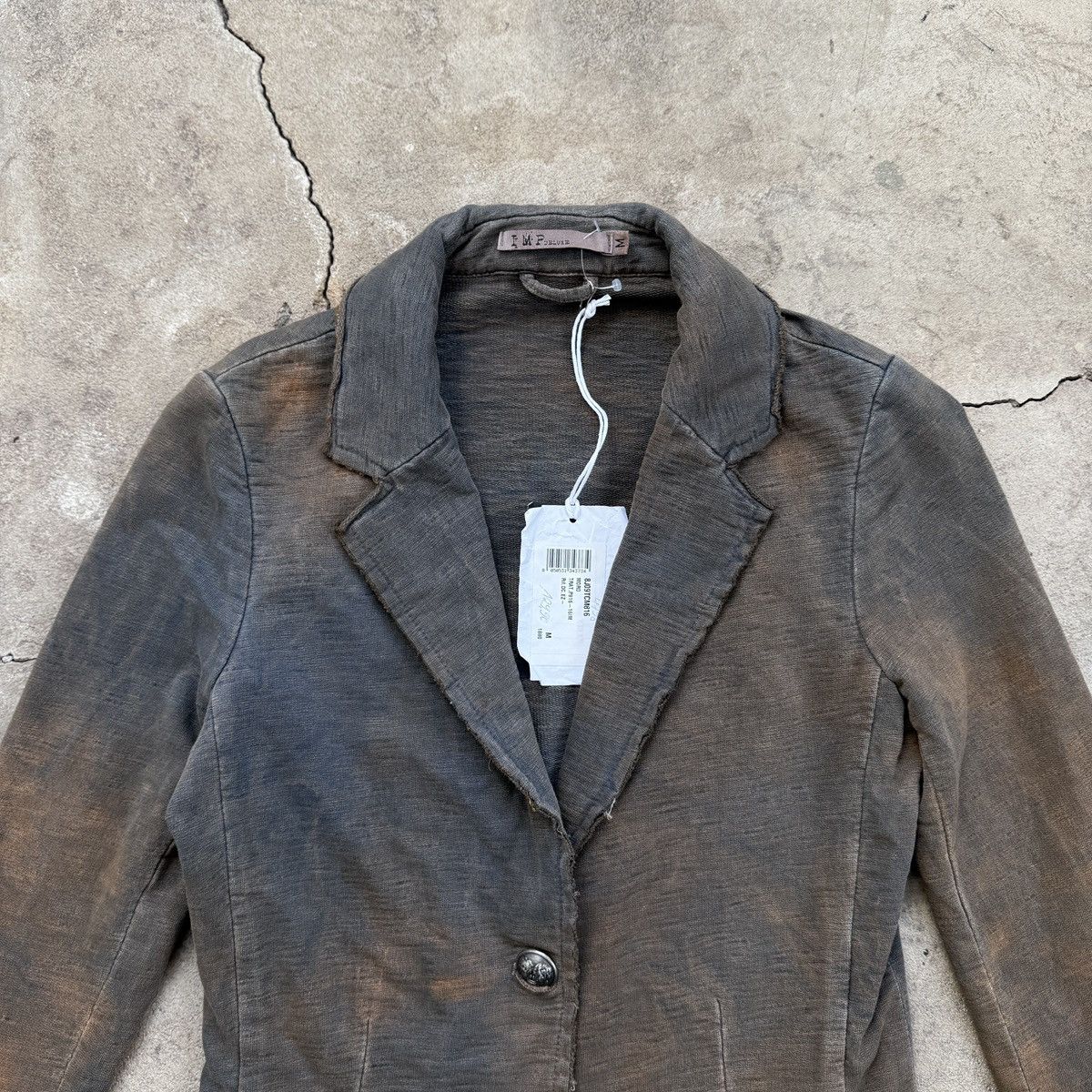 20471120 IMP deluxe Brown Washed Cotton Blazer Jacket Size M / US 6-8 / IT 42-44 - 4 Thumbnail