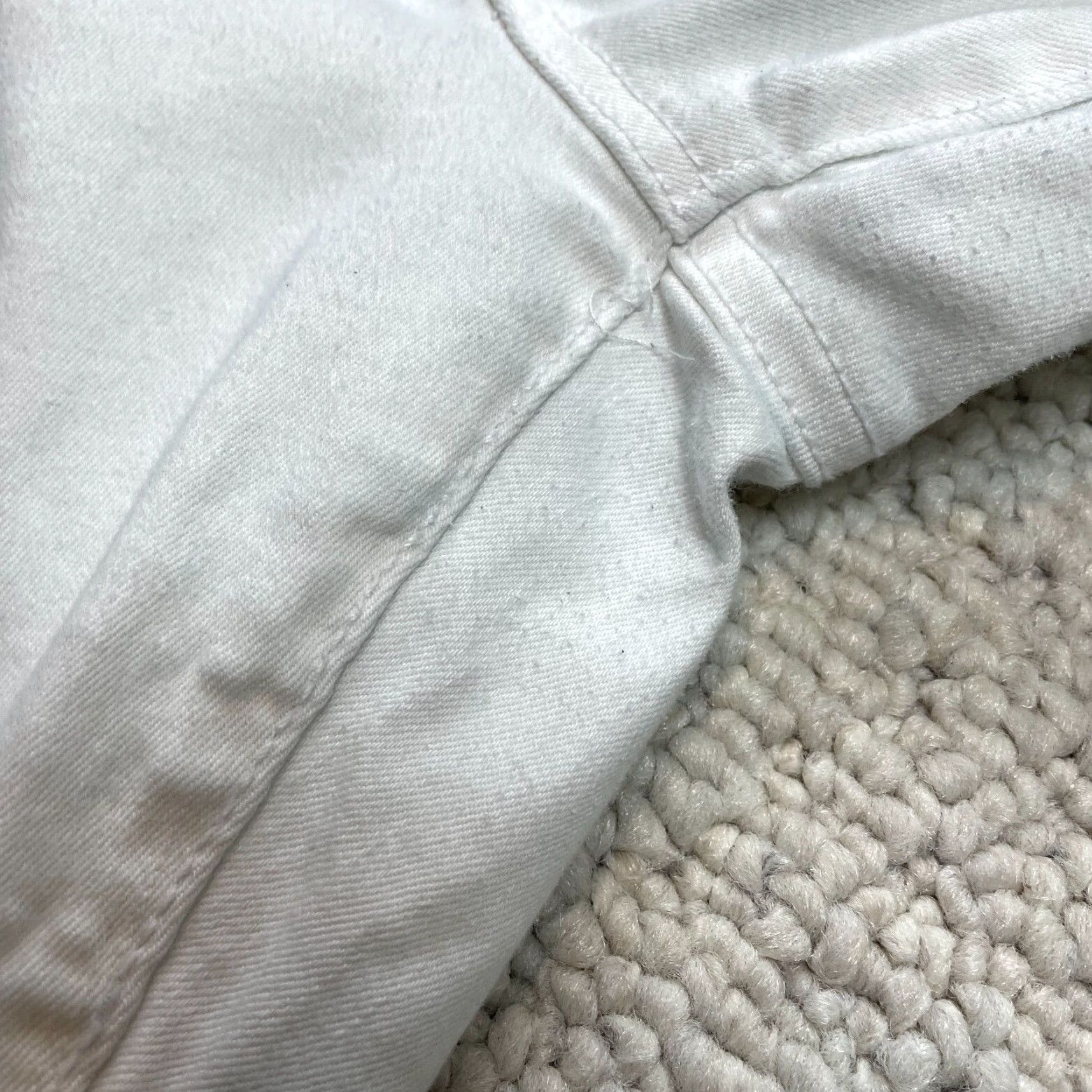 Vintage VINTAGE Crown & Ivy White Jeans Womens 14 R Skinny Distressed 34x28 Denim 5-Pocket Womens Branded Jeans Size 36" / US 14 / IT 50 - 4 Thumbnail