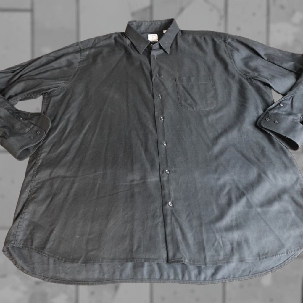 Vintage Gitman Bros Mens Shirt 2XL Black Solid Button-Down USA Size US XXL / EU 58 / 5 - 1 Thumbnail