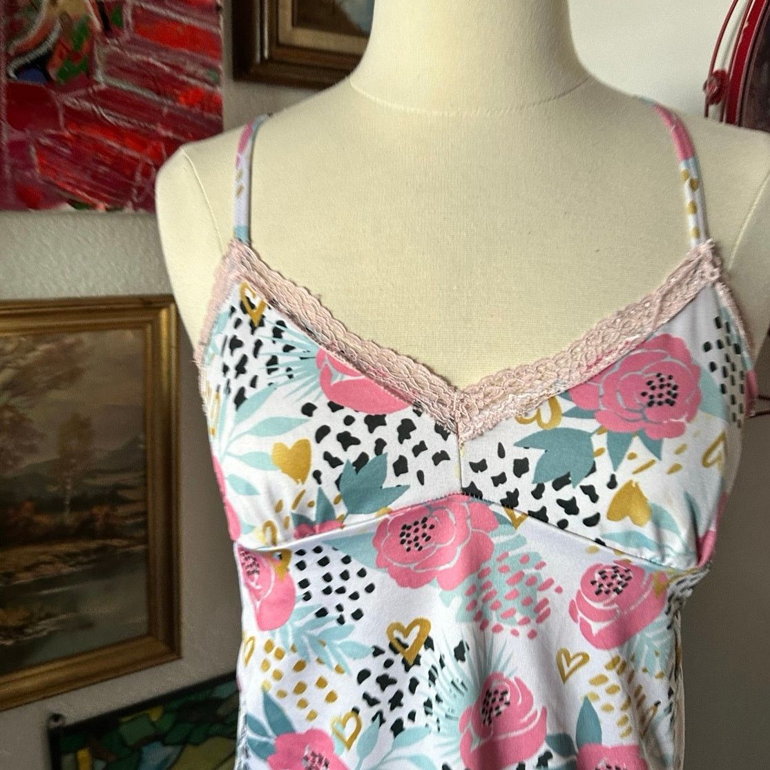 Other ymi intimates multicolor white floral lace tank top cinched Size S / US 4 / IT 40 - 2 Thumbnail