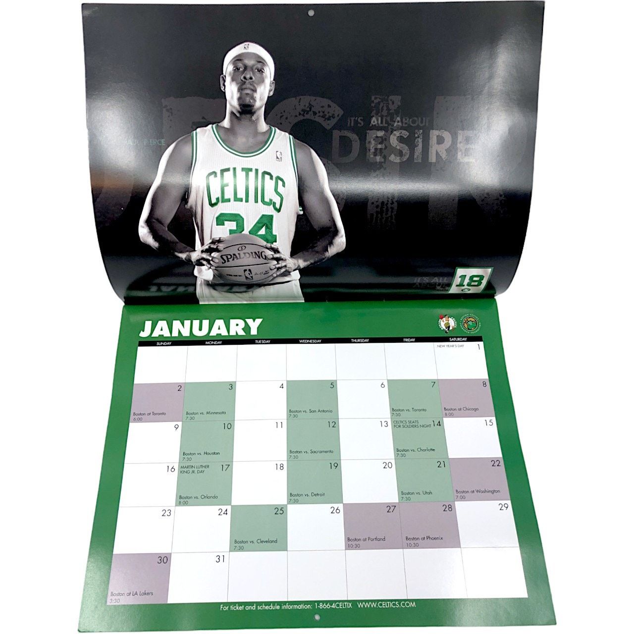 NBA Boston Celtics 2011 Team Calendar *NEW* Size ONE SIZE - 2 Thumbnail