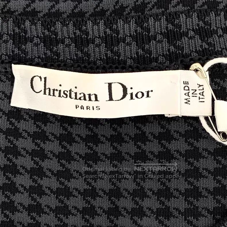 Dior Dior Colour-blocked check bee-embroidered round-neck knitt Size XS / US 0-2 / IT 36-38 - 6 Thumbnail