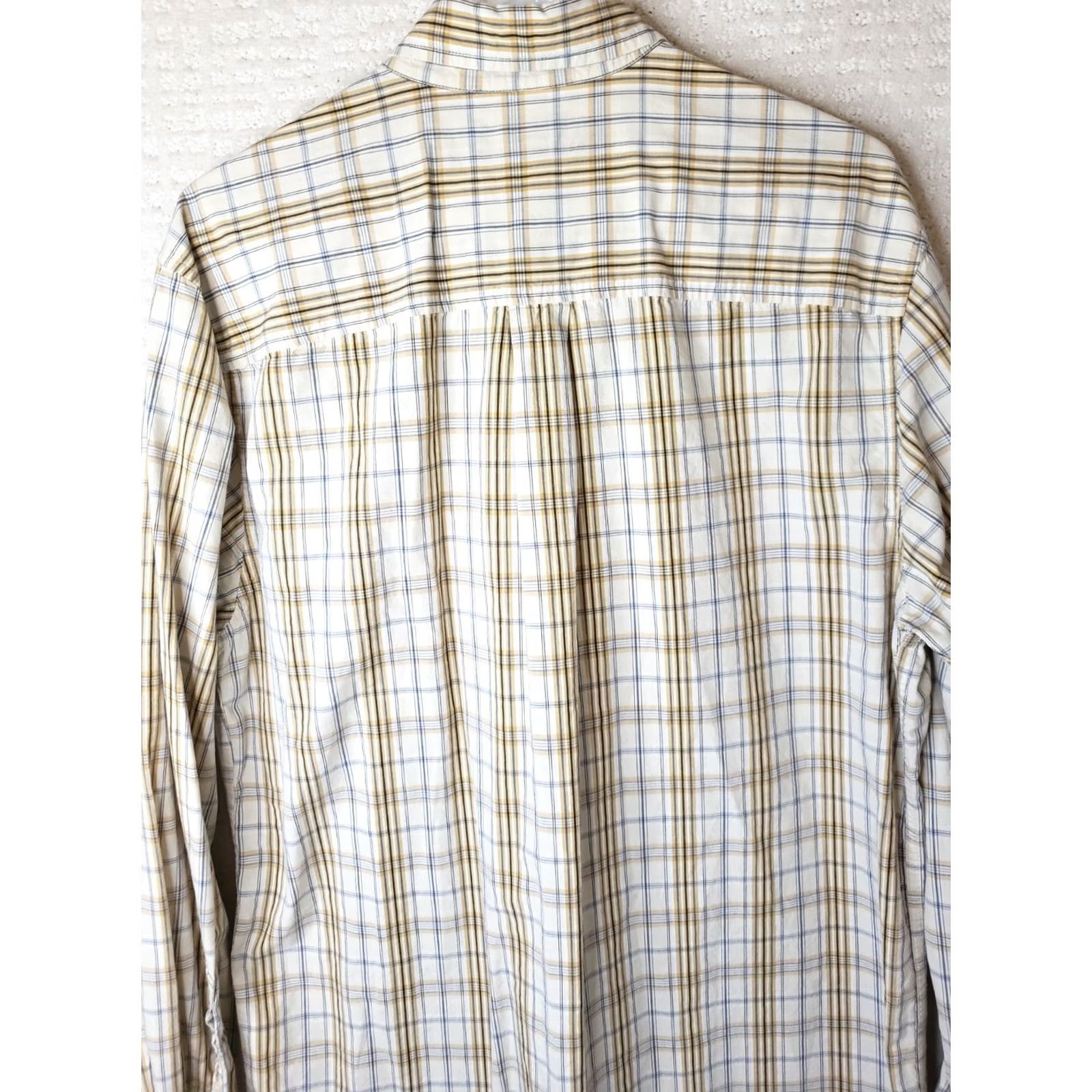 Timberland Timberland Shirt Mens L White Yellow Blue Plaid Button-Front Long Sleeve Casual Workwear Vintage: No Size US L / EU 52-54 / 3 - 7 Thumbnail