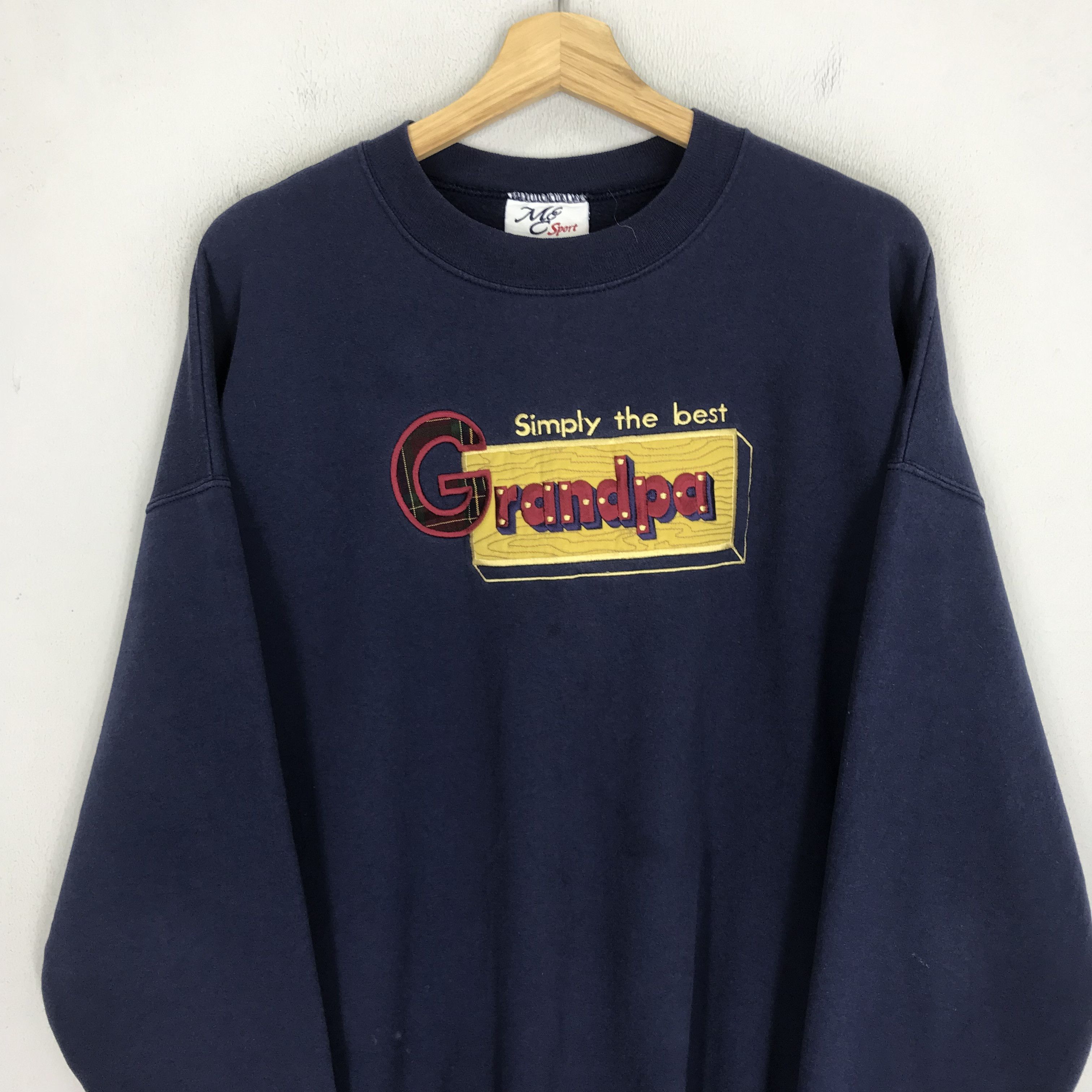 Vintage vintage gray sweatshirt- 265 Size US XL / EU 56 / 4 - 5 Thumbnail