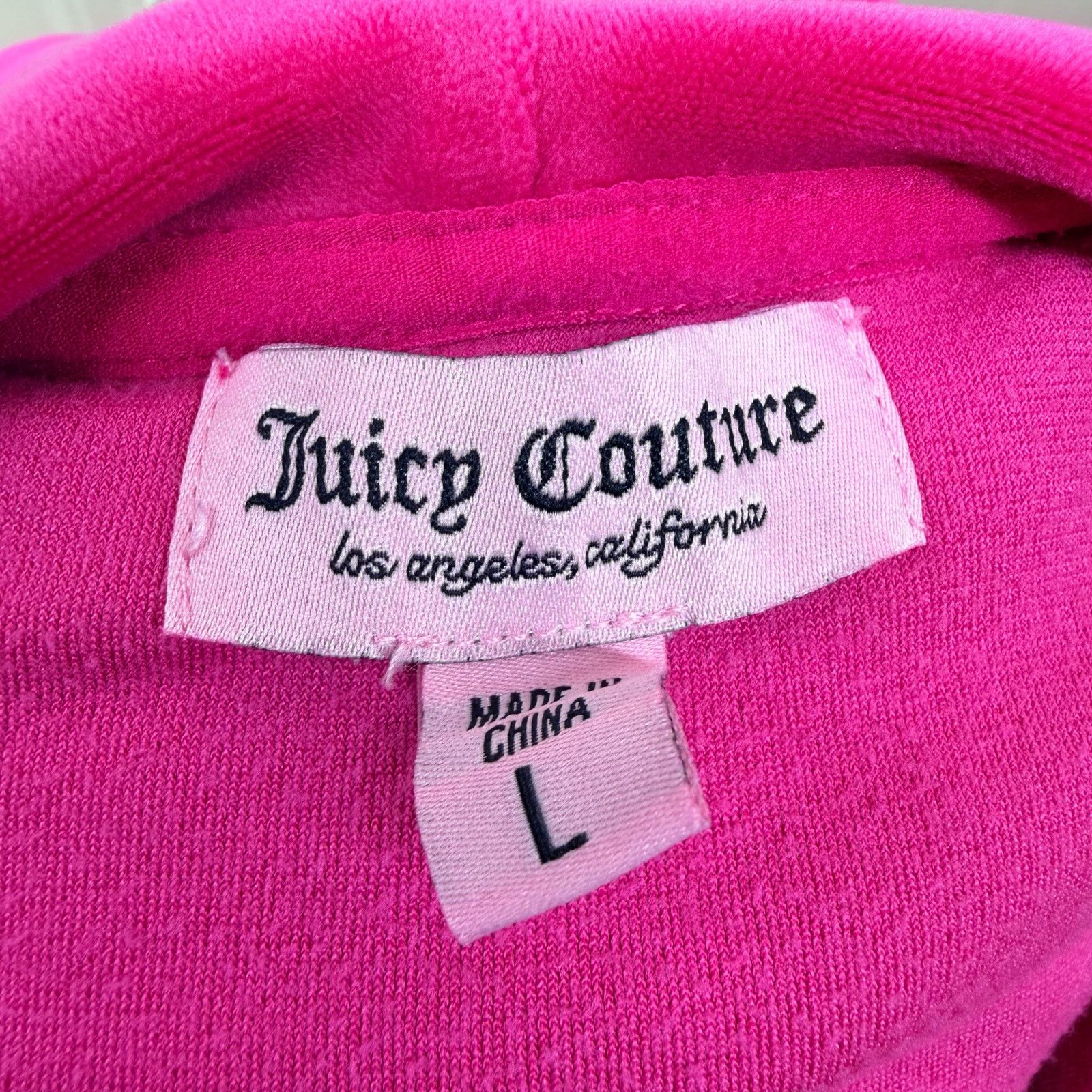 Juicy Couture Classics Pink Juicy Couture Full Zip Hoodie Size L / US 10 / IT 46 - 4 Thumbnail