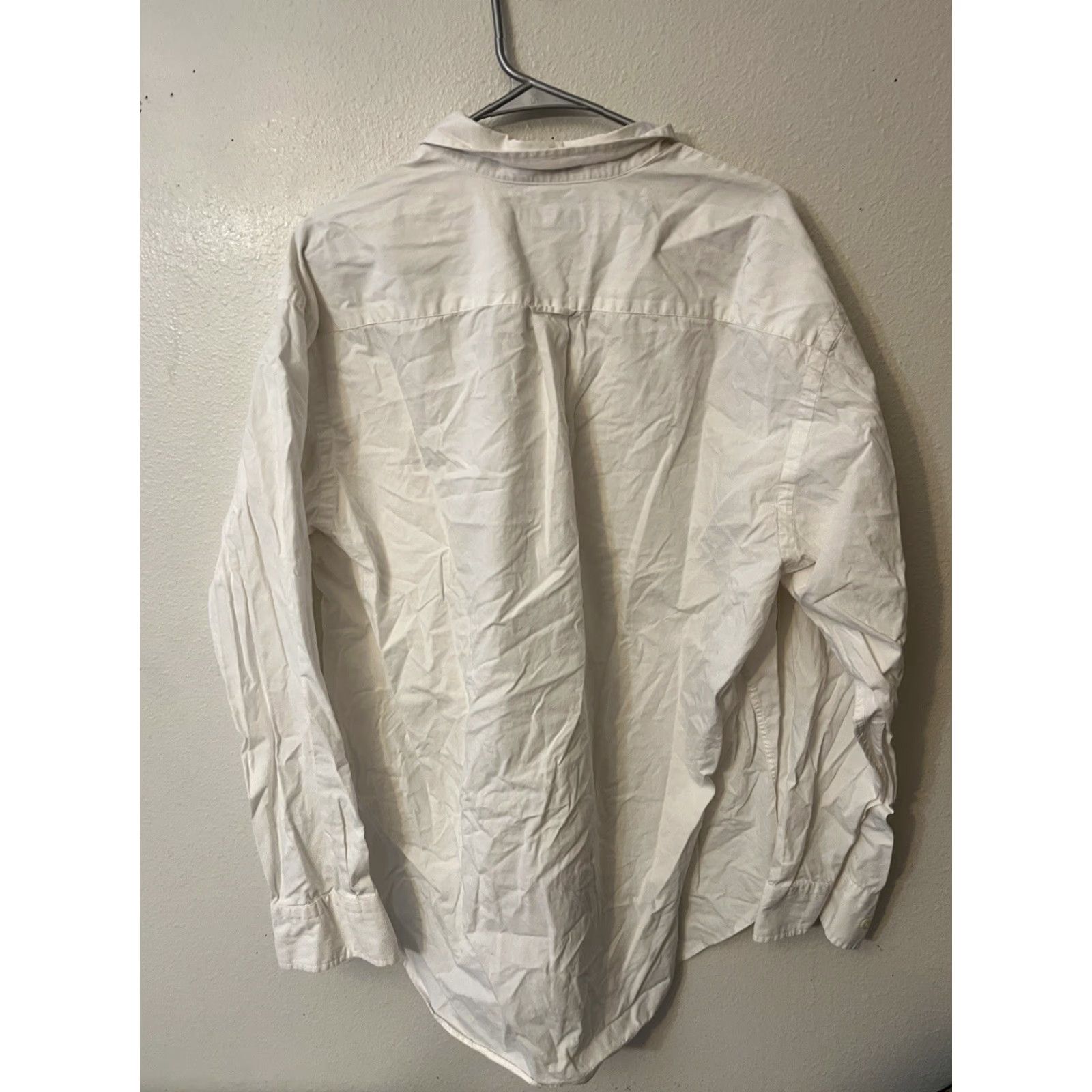 Nautica Nautica Button-Up Shirt Small White Solid Collared LS Mens Classic Fit Size US S / EU 44-46 / 1 - 2 Thumbnail