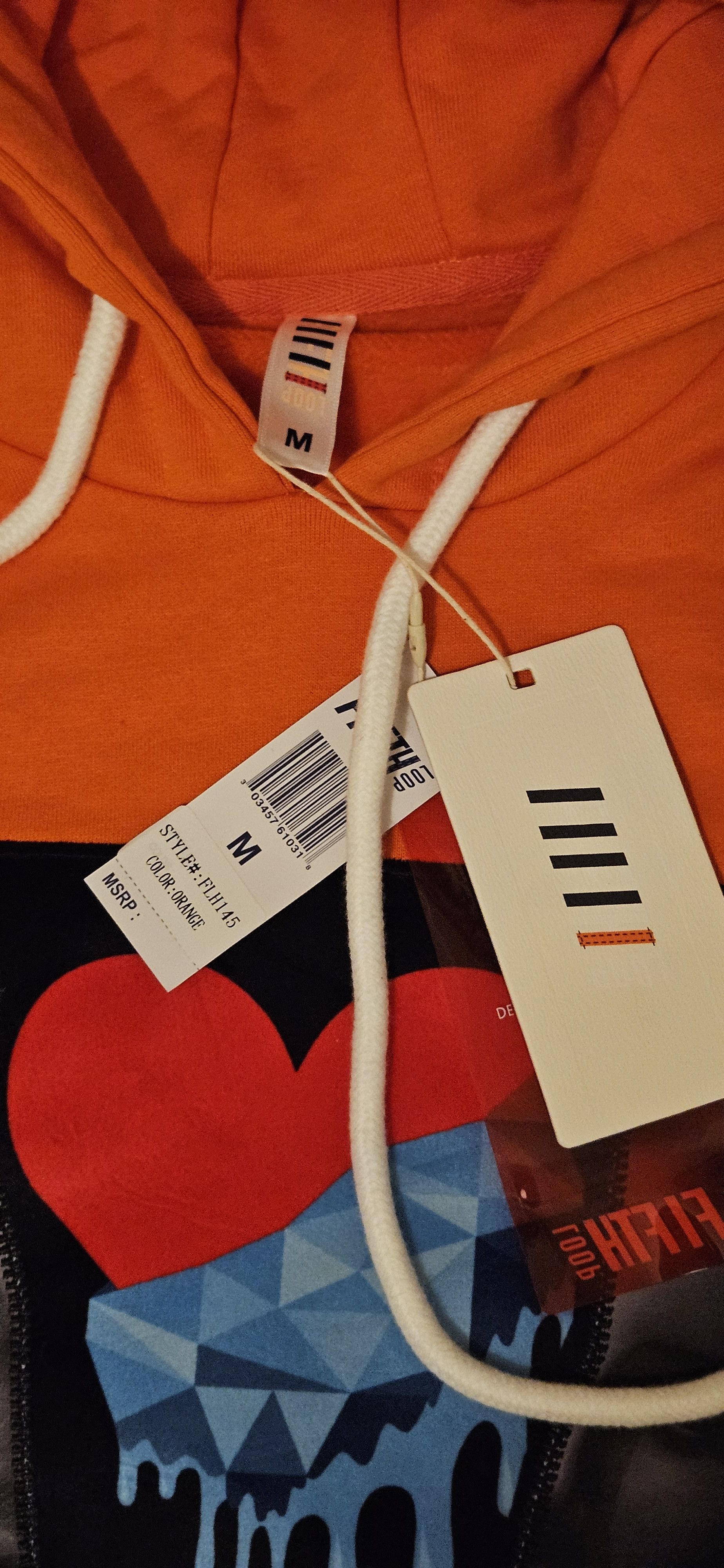 Other Fifth Loop Graphic heavy orange mens streetwear hoodie-med Size US M / EU 48-50 / 2 - 6 Thumbnail