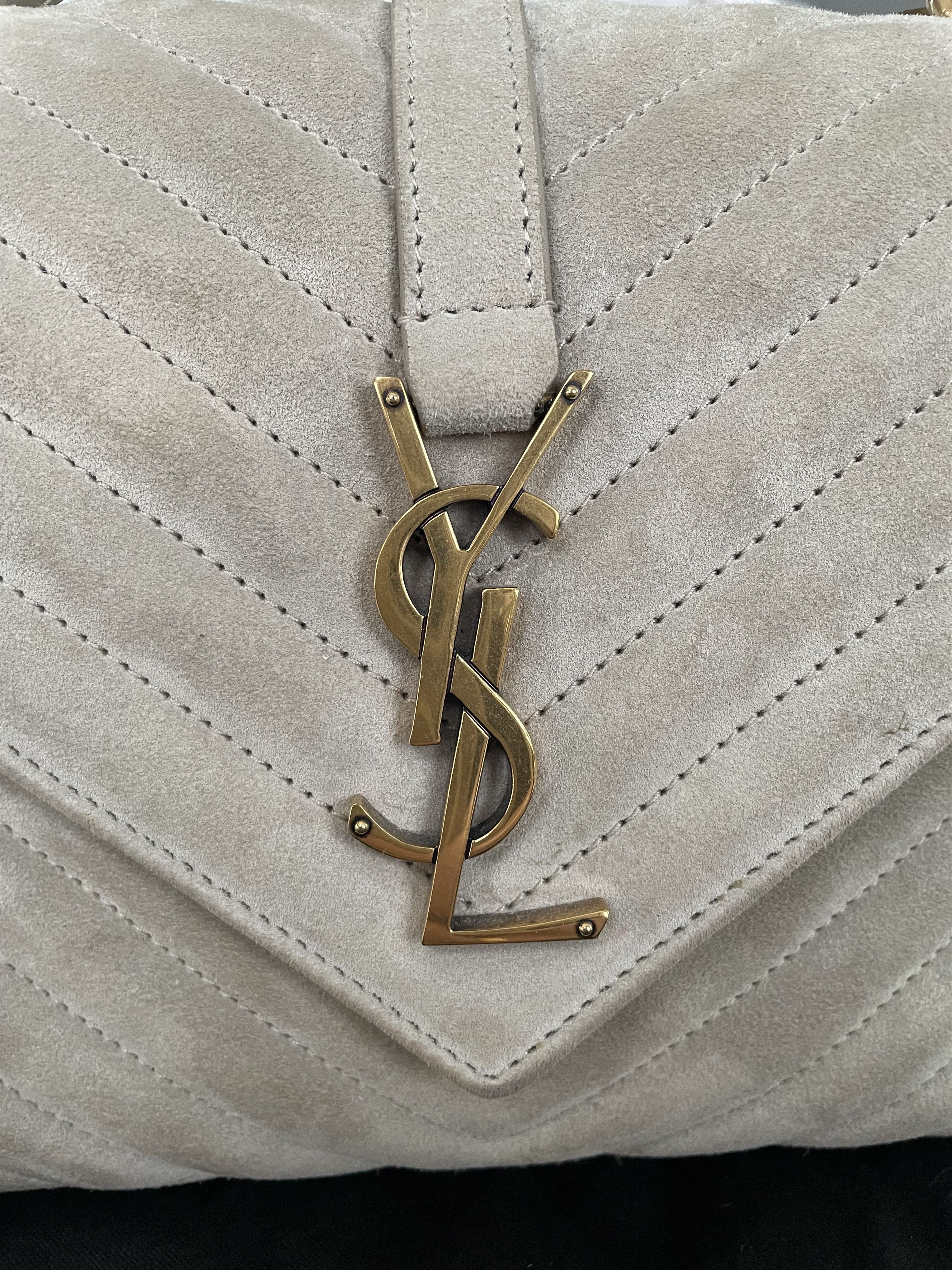 Yves Saint Laurent YSL COLLEGE MEDIUM IN QUILTED SUEDE Size ONE SIZE - 4 Thumbnail