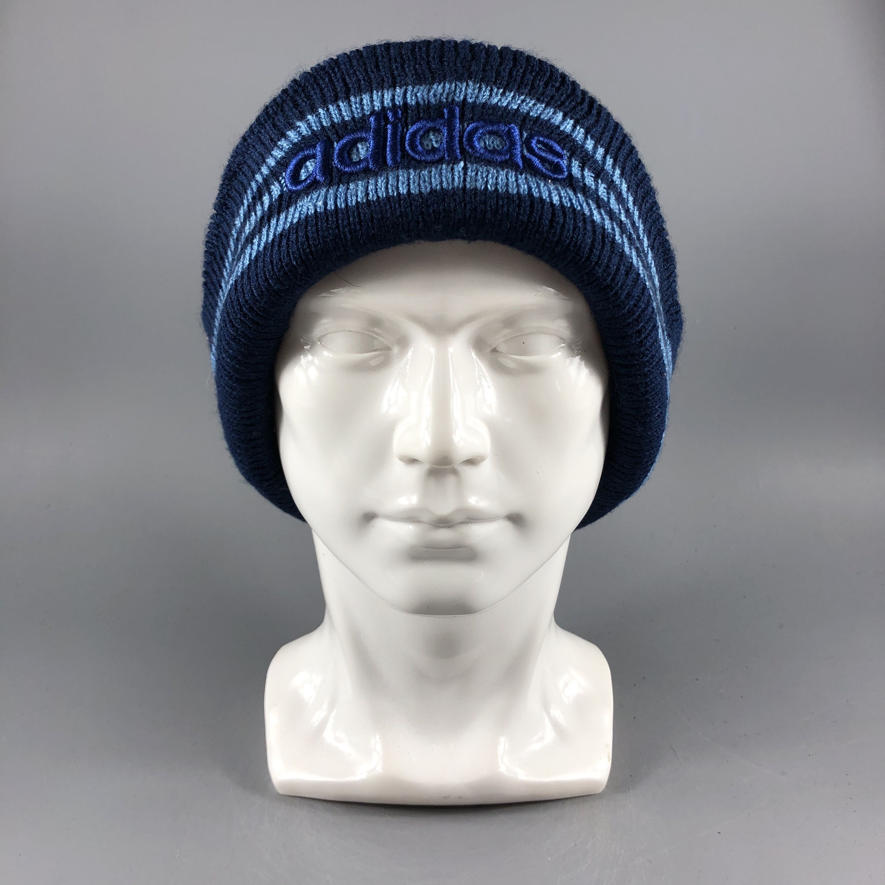 image of Adidas Hats Embroidered Beanie Stripe Snow Hat Snow Cap B473, Men's