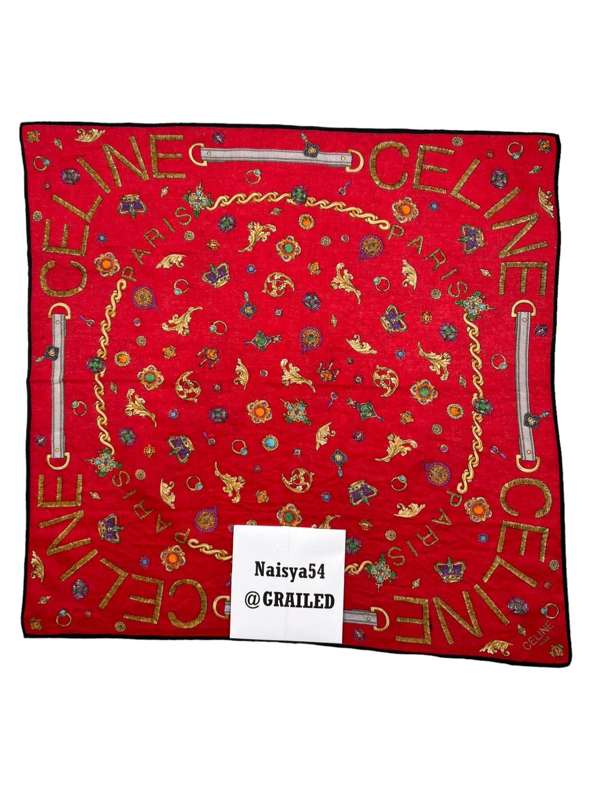 Celine Celine Handkerchief Neckerchief Bandana Pocketsquare Size ONE SIZE - 6 Thumbnail