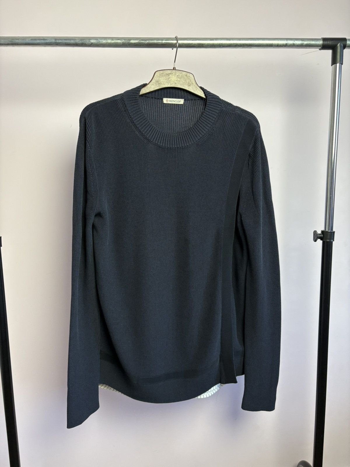 Moncler Moncler Sweater Maglia Tricot Girocollo Built-In Shirt Size M / US 6-8 / IT 42-44 - 4 Thumbnail