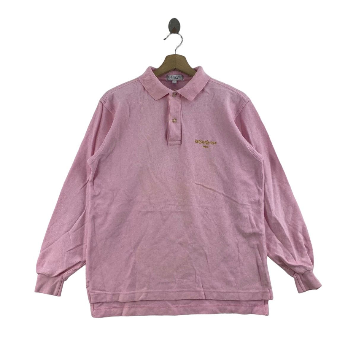 Yves Saint Laurent YVES SAINT LAURENT Pour Homme Ysl Pink Button Up Collar Size US M / EU 48-50 / 2 - 1 Thumbnail