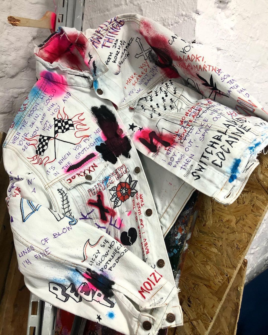 Handmade × Japanese Brand Lil peep custom jacket size L, opium jacket Size US L / EU 52-54 / 3 - 1 Thumbnail