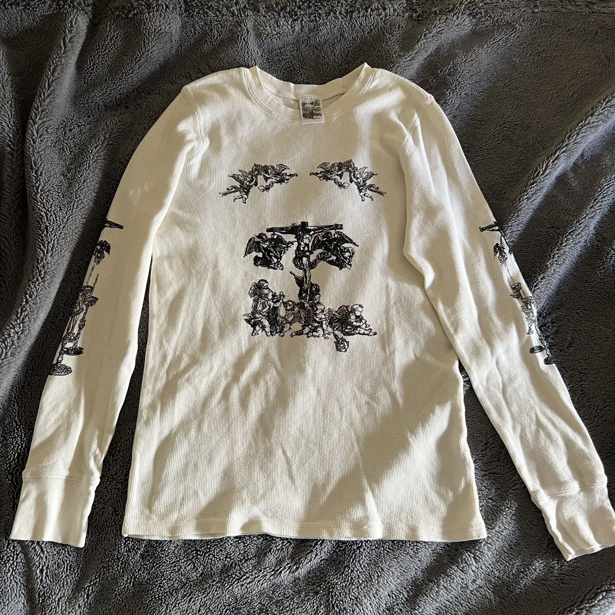 image of Basketcase Gallery Long Sleeve Thermal in Black/White, Men's (Size Small)