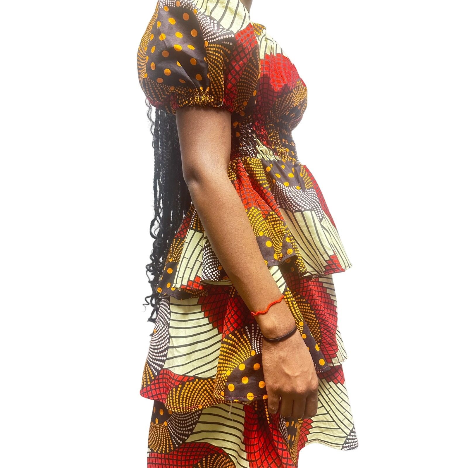 Other Red multi colored african print dress Size M / US 6-8 / IT 42-44 - 4 Thumbnail