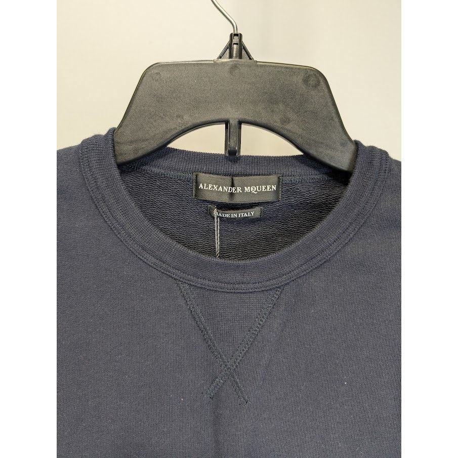 Alexander McQueen o1rshd1 Sweatshirt in Navy Blue Size US M / EU 48-50 / 2 - 3 Thumbnail