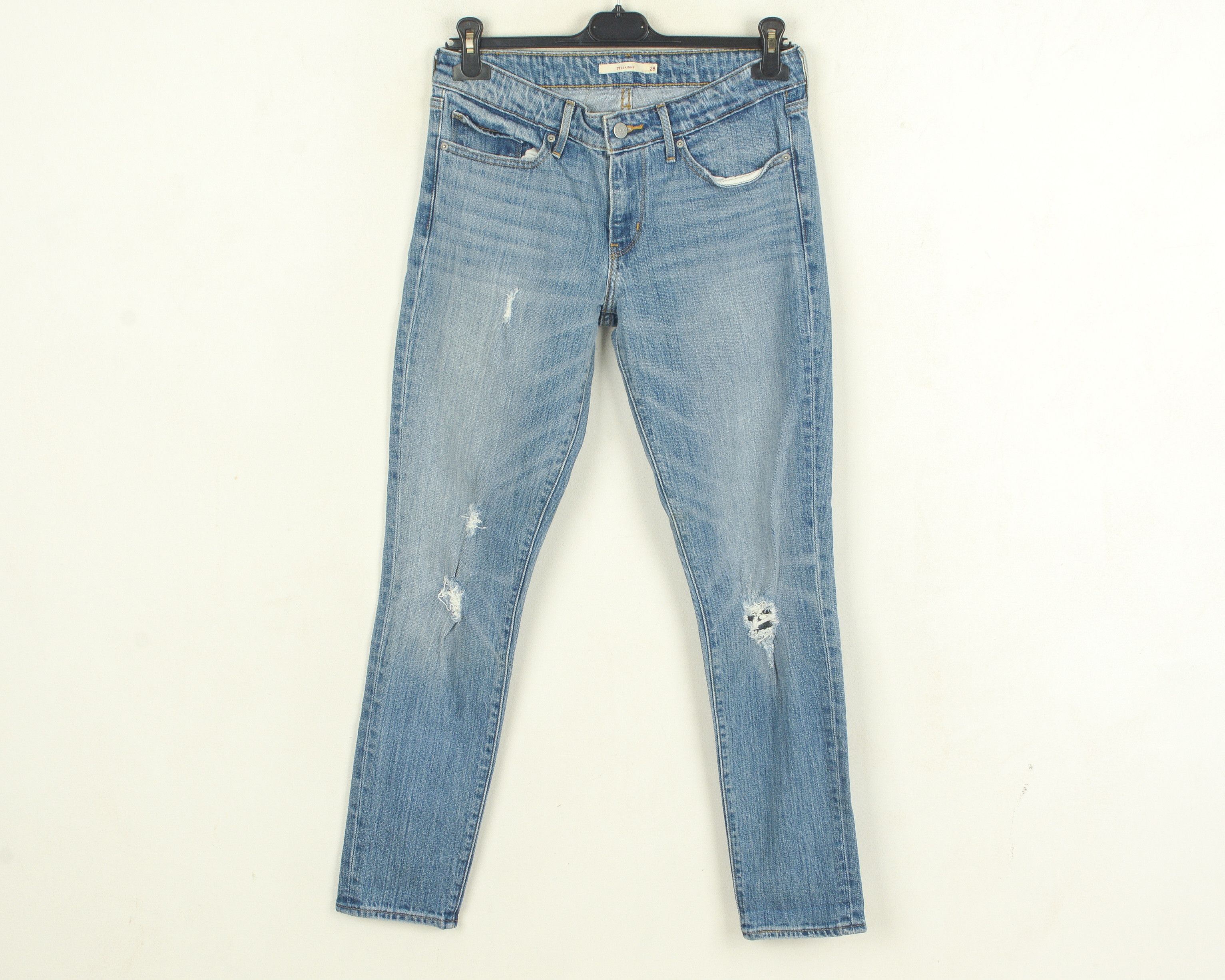 Levi's STRAUSS 711 Women W28 L30 Skinny Jeans Trousers Mid Rise Size 28" / US 6 / IT 42 - 1 Thumbnail