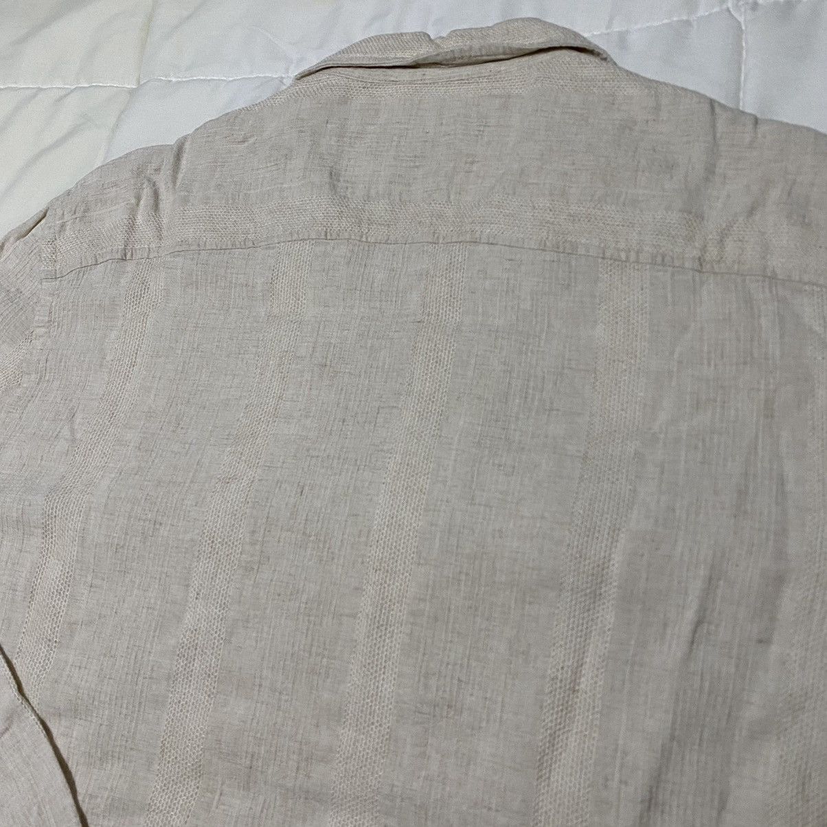 Zara White Viscose Linen Textured Shirt Size US S / EU 44-46 / 1 - 8 Thumbnail