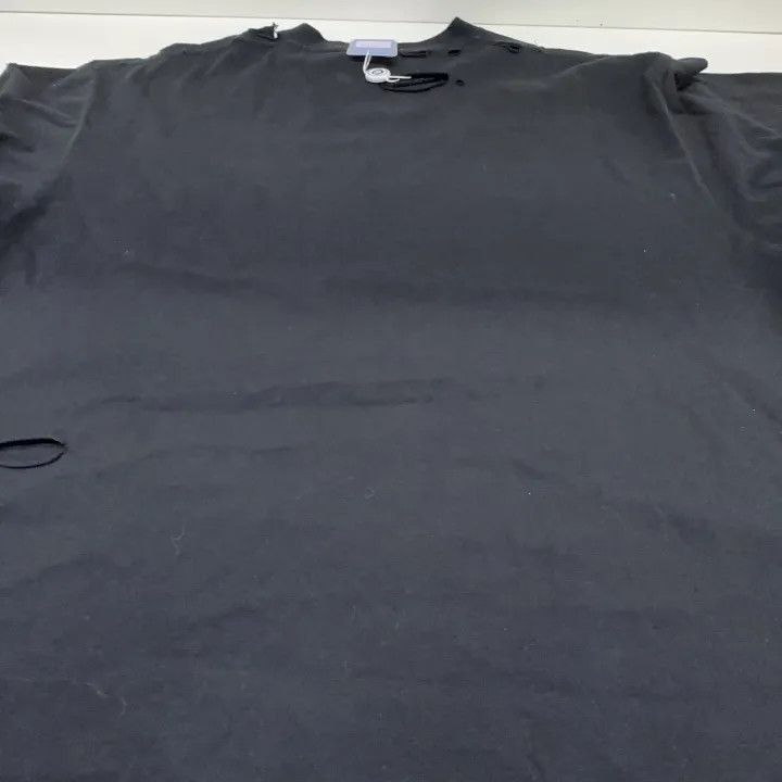 Balenciaga Balenciaga SS22 Distressed Logo T-Shirt for Women 0079-2507 Size XXS / US 00 / IT 34 - 9 Thumbnail