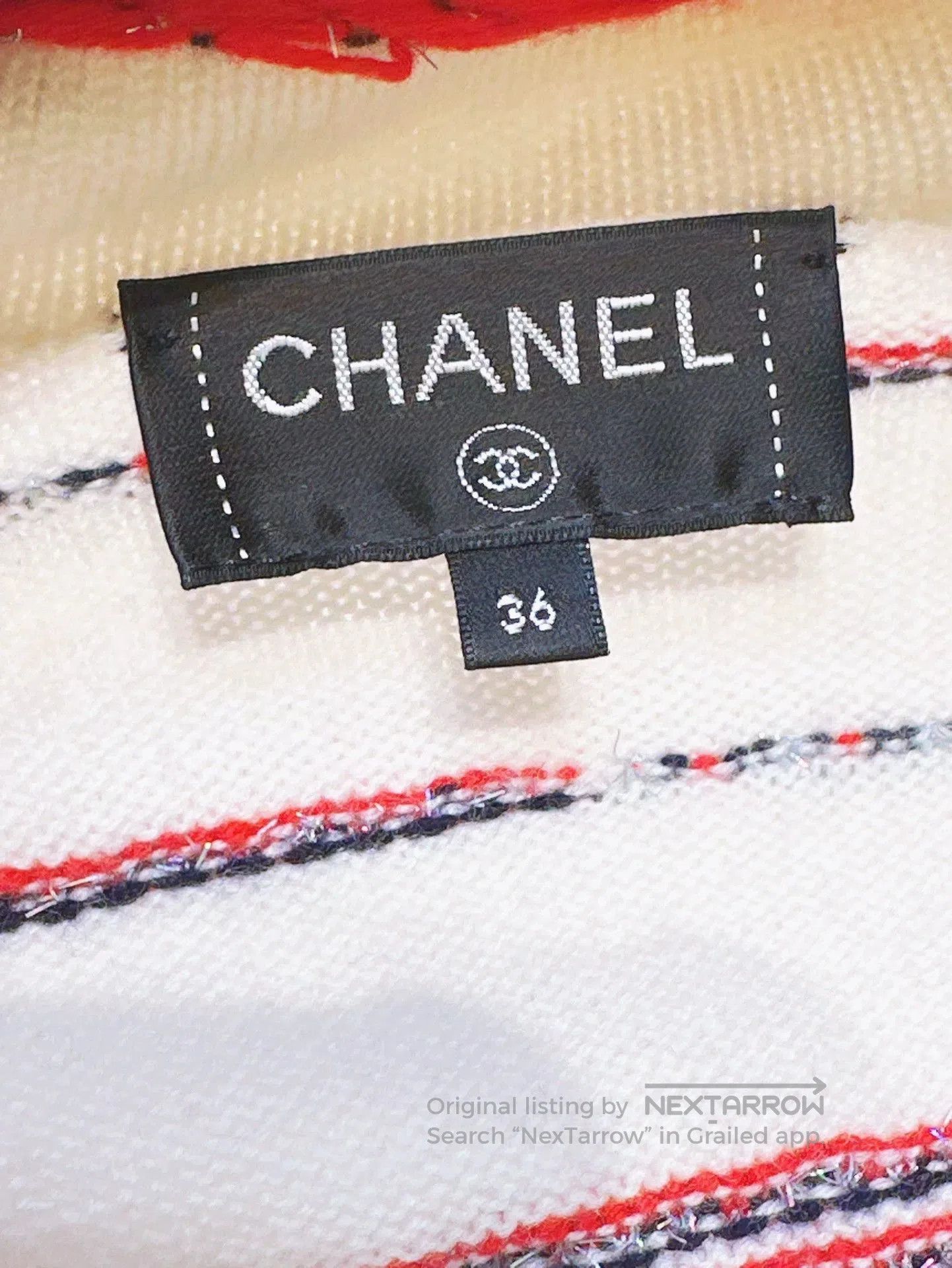 Chanel Chanel 20S Striped Knit Cardigan. Size US M / EU 48-50 / 2 - 4 Thumbnail