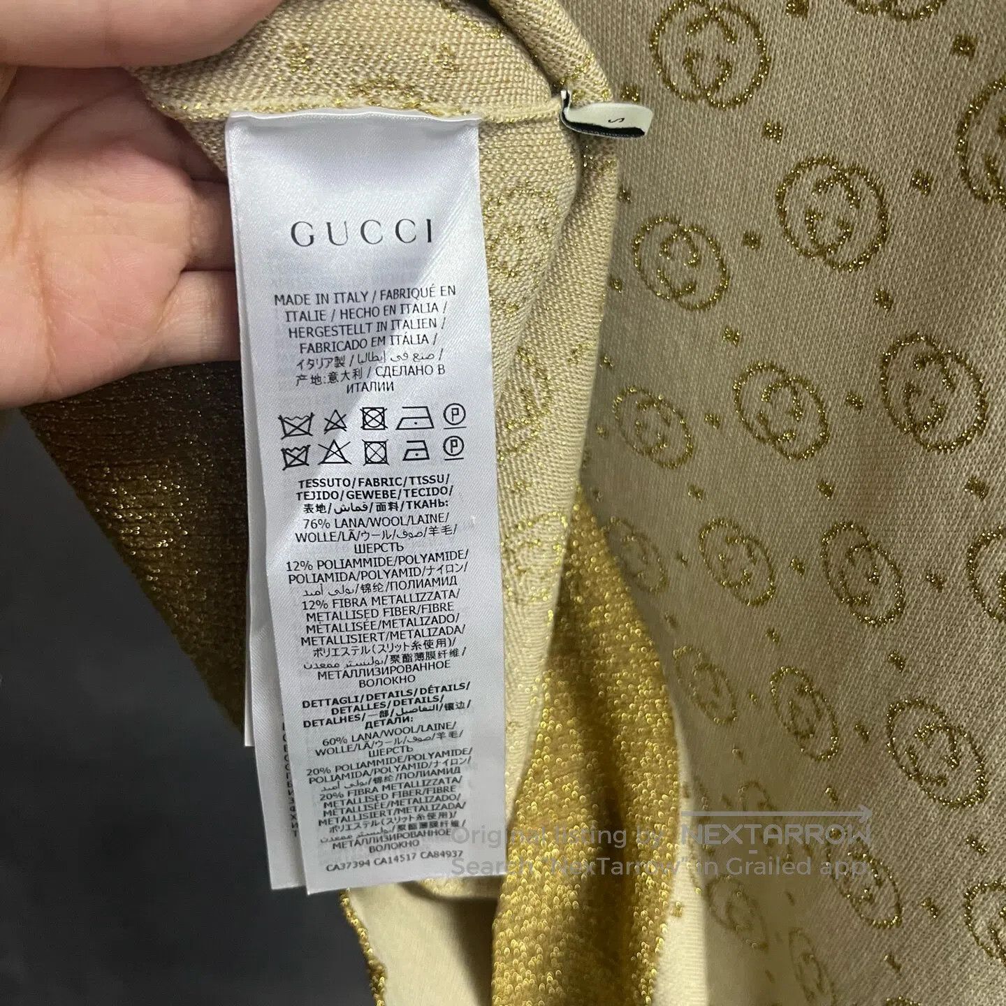 Gucci Guicci Mutual G Woolen sweater with five-quarter sleeves; Size S / US 4 / IT 40 - 4 Thumbnail