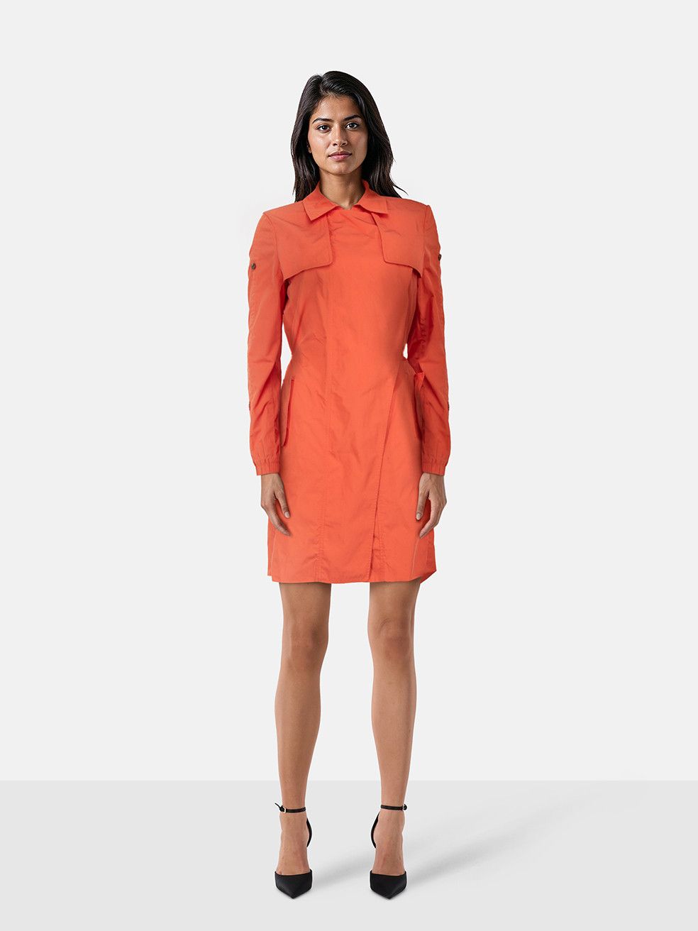 Halston Heritage Orange Parka Coat Size M / US 6-8 / IT 42-44 - 1 Thumbnail